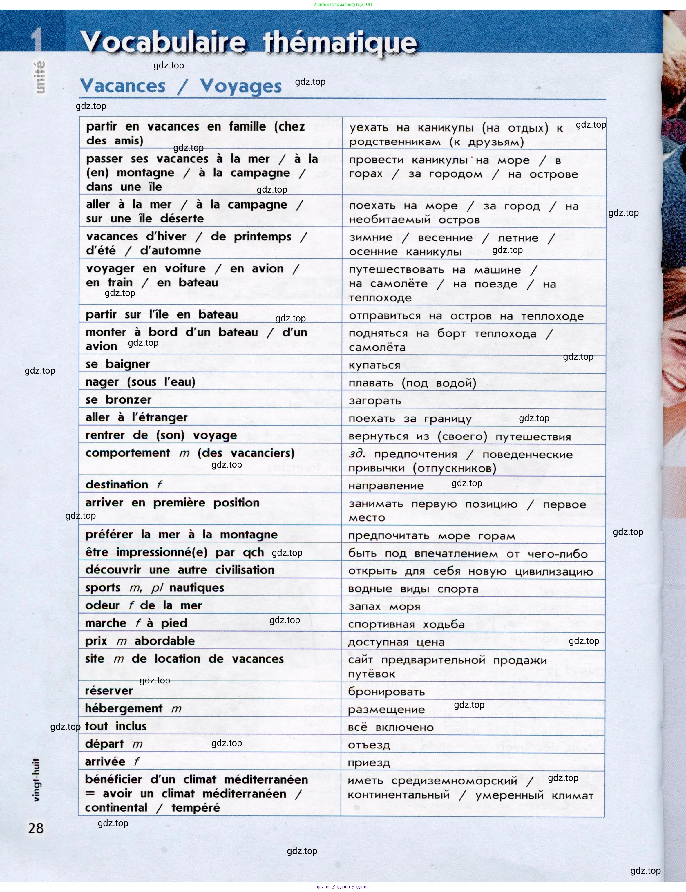 Французский язык, 7 класс Учебник, авторы: Селиванова Наталья Алексеевна (Sélivanova N), Шашурина Алла Юрьевна (Chachourina A), издательство Просвещение, Москва, 2019, страница 28