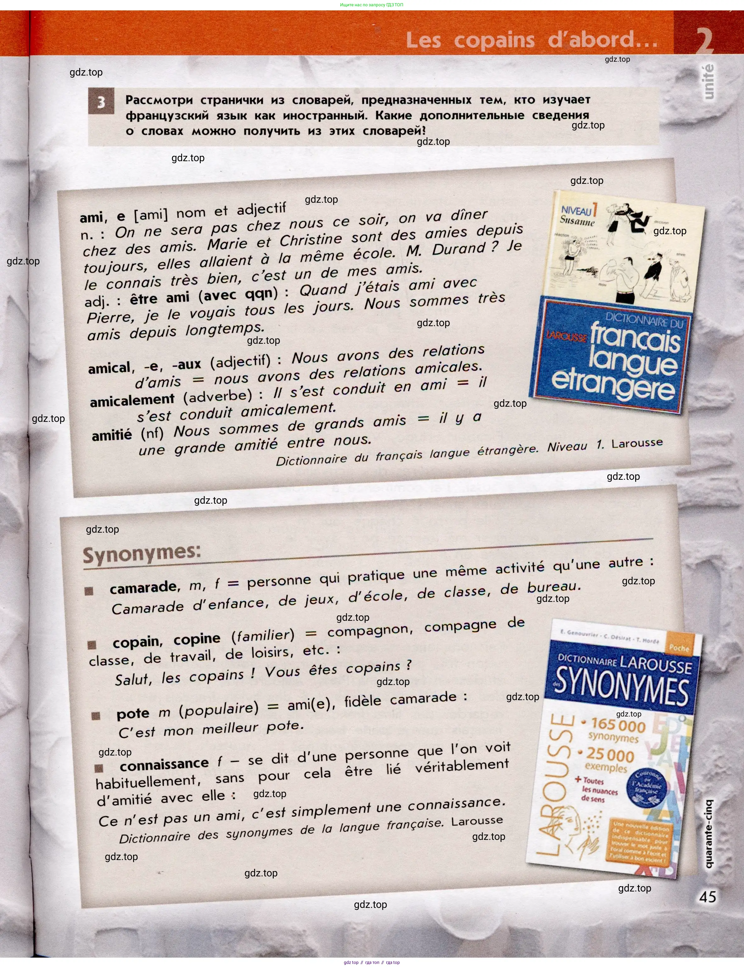 Французский язык, 7 класс Учебник, авторы: Селиванова Наталья Алексеевна (Sélivanova N), Шашурина Алла Юрьевна (Chachourina A), издательство Просвещение, Москва, 2019, страница 45