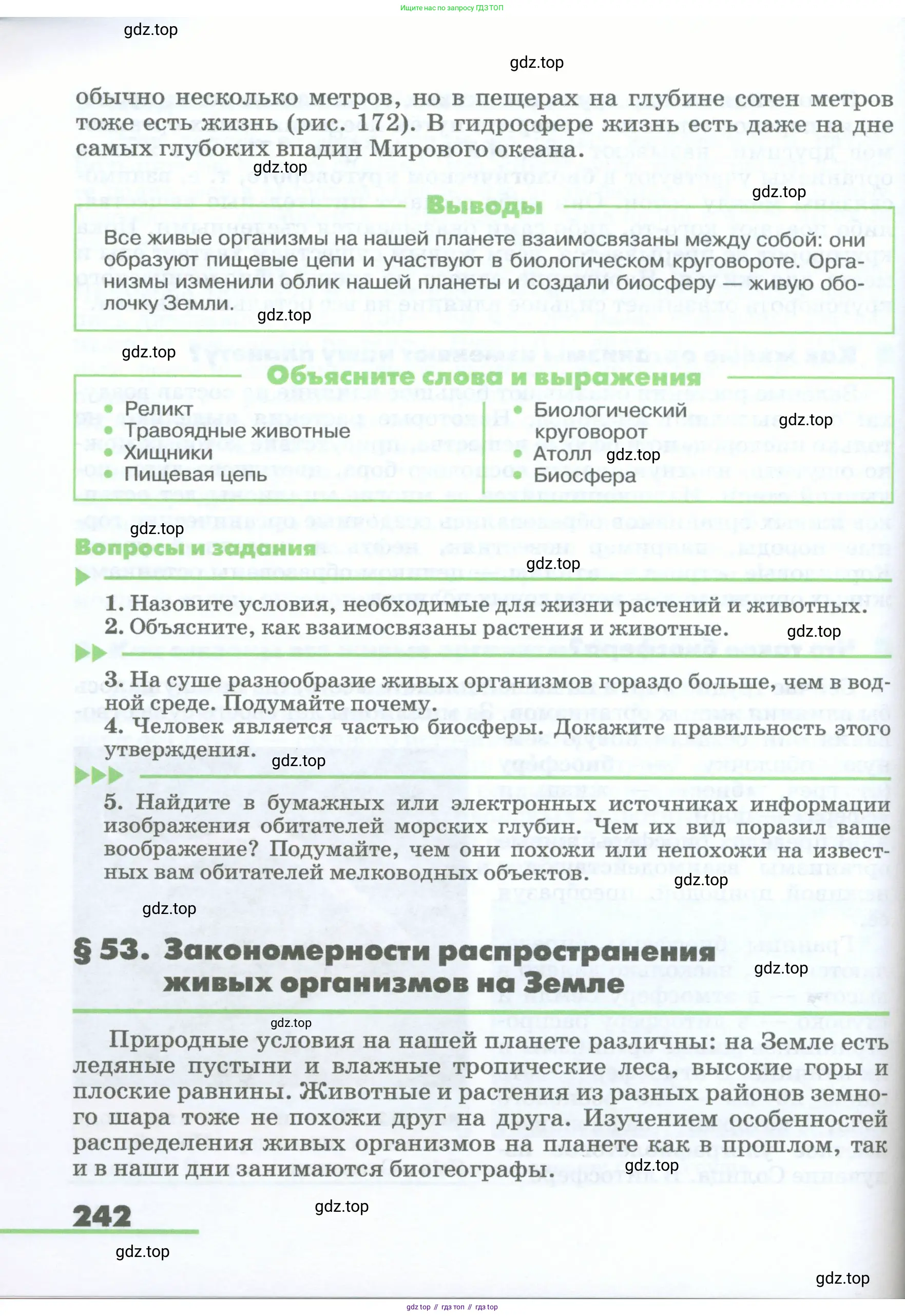 География, 5-6 класс Учебник, авторы: Климанова Оксана Александровна, Климанов Владимир Викторович, Ким Эльвира Васильевна, Сиротин Владимир Иванович, Румянцев Александр Владимирович, Панасенкова Ольга Алексеевна, издательство Просвещение, Москва, 2023, белого цвета, страница 242