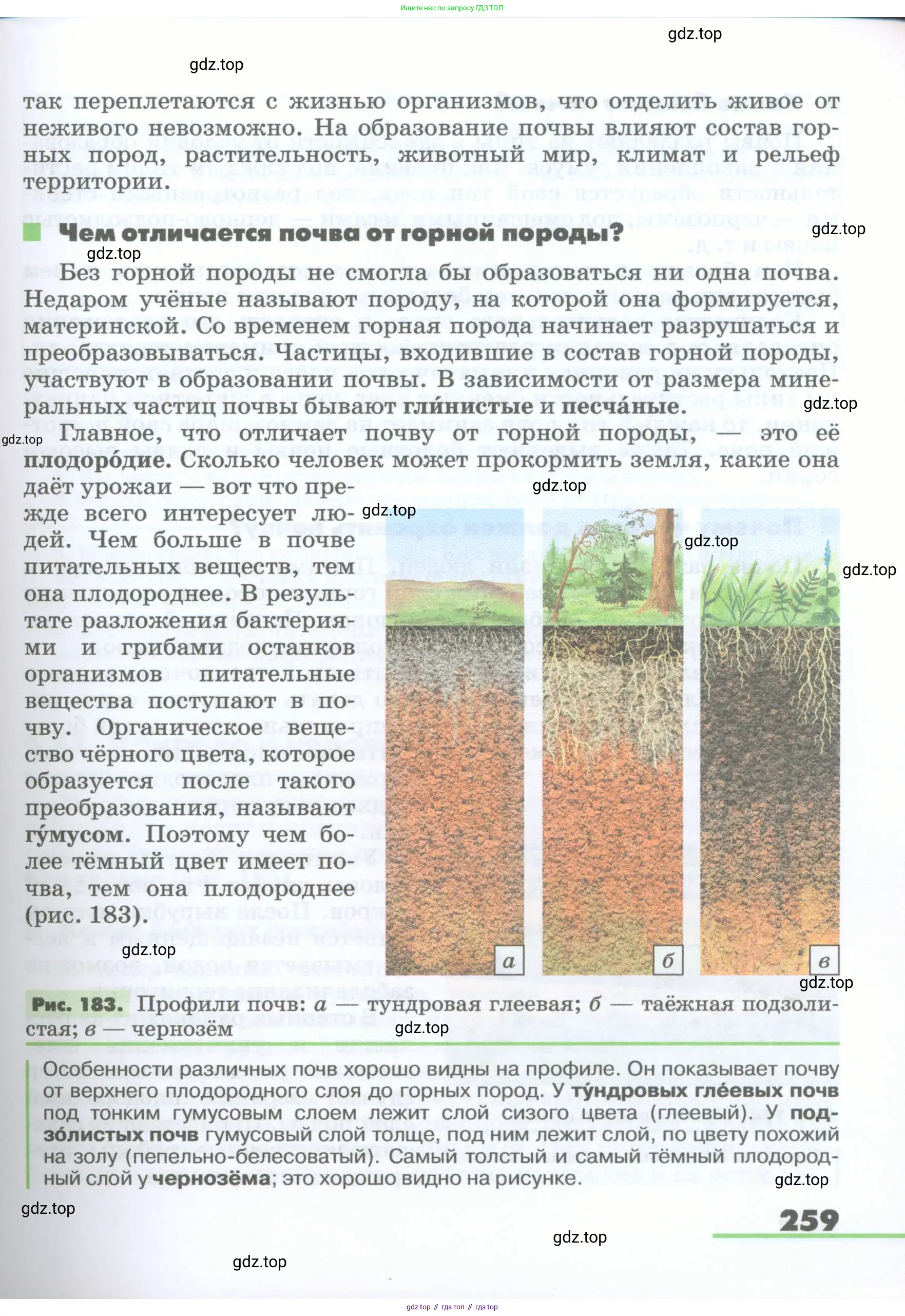География, 5-6 класс Учебник, авторы: Климанова Оксана Александровна, Климанов Владимир Викторович, Ким Эльвира Васильевна, Сиротин Владимир Иванович, Румянцев Александр Владимирович, Панасенкова Ольга Алексеевна, издательство Просвещение, Москва, 2023, белого цвета, страница 259
