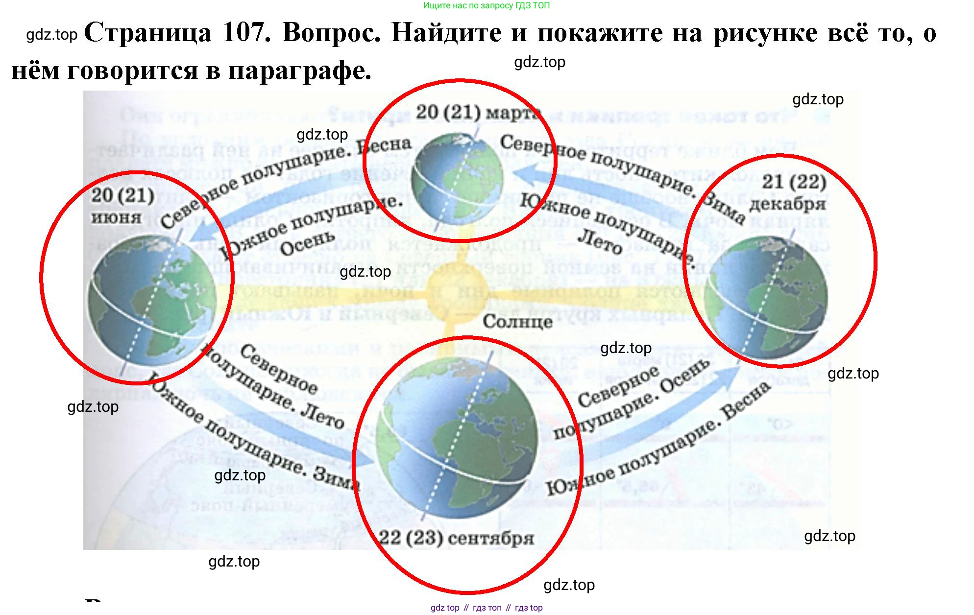 География, 5-6 класс Учебник, авторы: Климанова Оксана Александровна, Климанов Владимир Викторович, Ким Эльвира Васильевна, Сиротин Владимир Иванович, Румянцев Александр Владимирович, Панасенкова Ольга Алексеевна, издательство Просвещение, Москва, 2023, белого цвета, страница 107, Решение