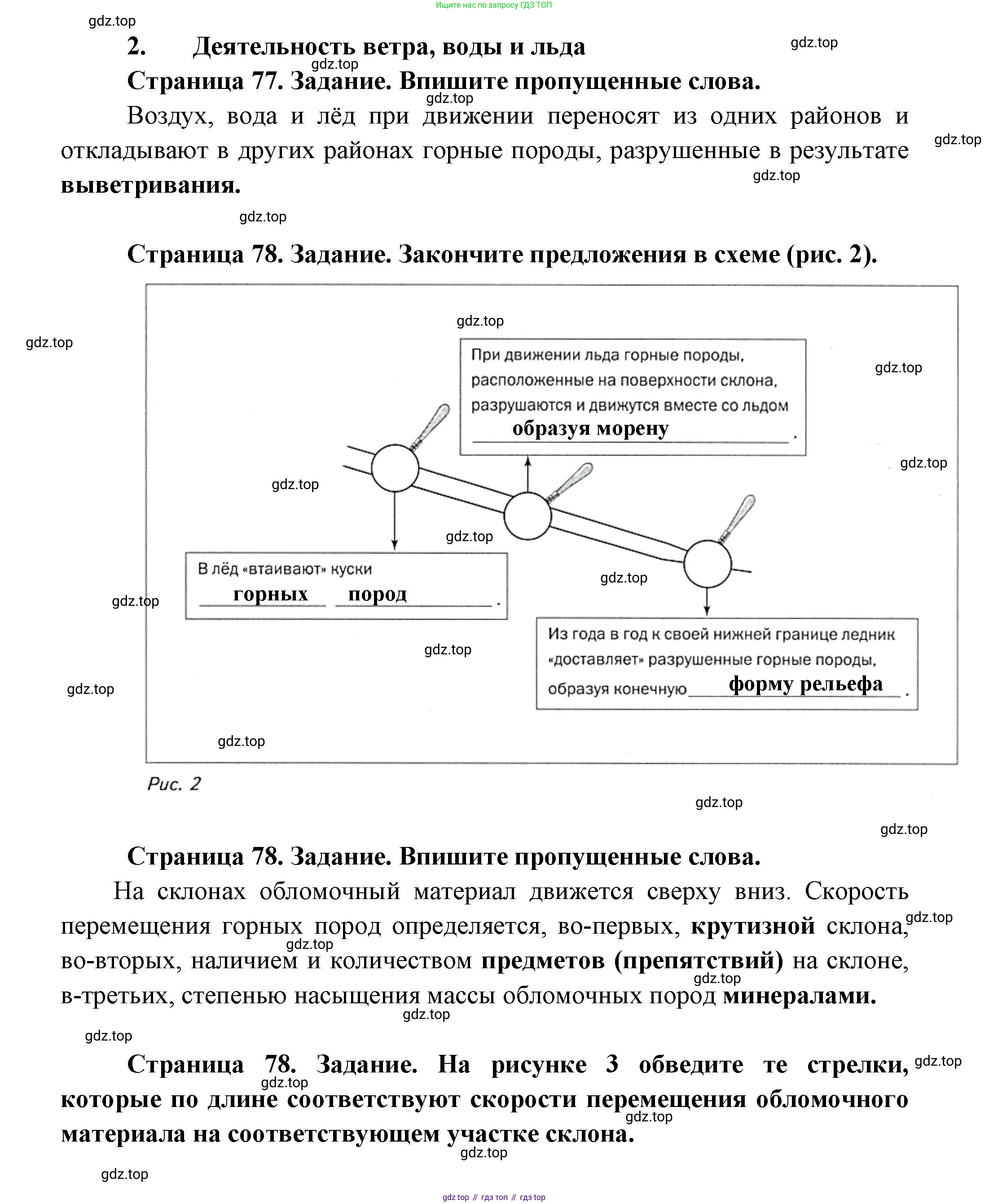 География, 5 класс Дневник географа-следопыта, автор: Летягин Александр Анатольевич, издательство Просвещение, Москва, 2023, салатового цвета, страница 77, номер 2, Решение