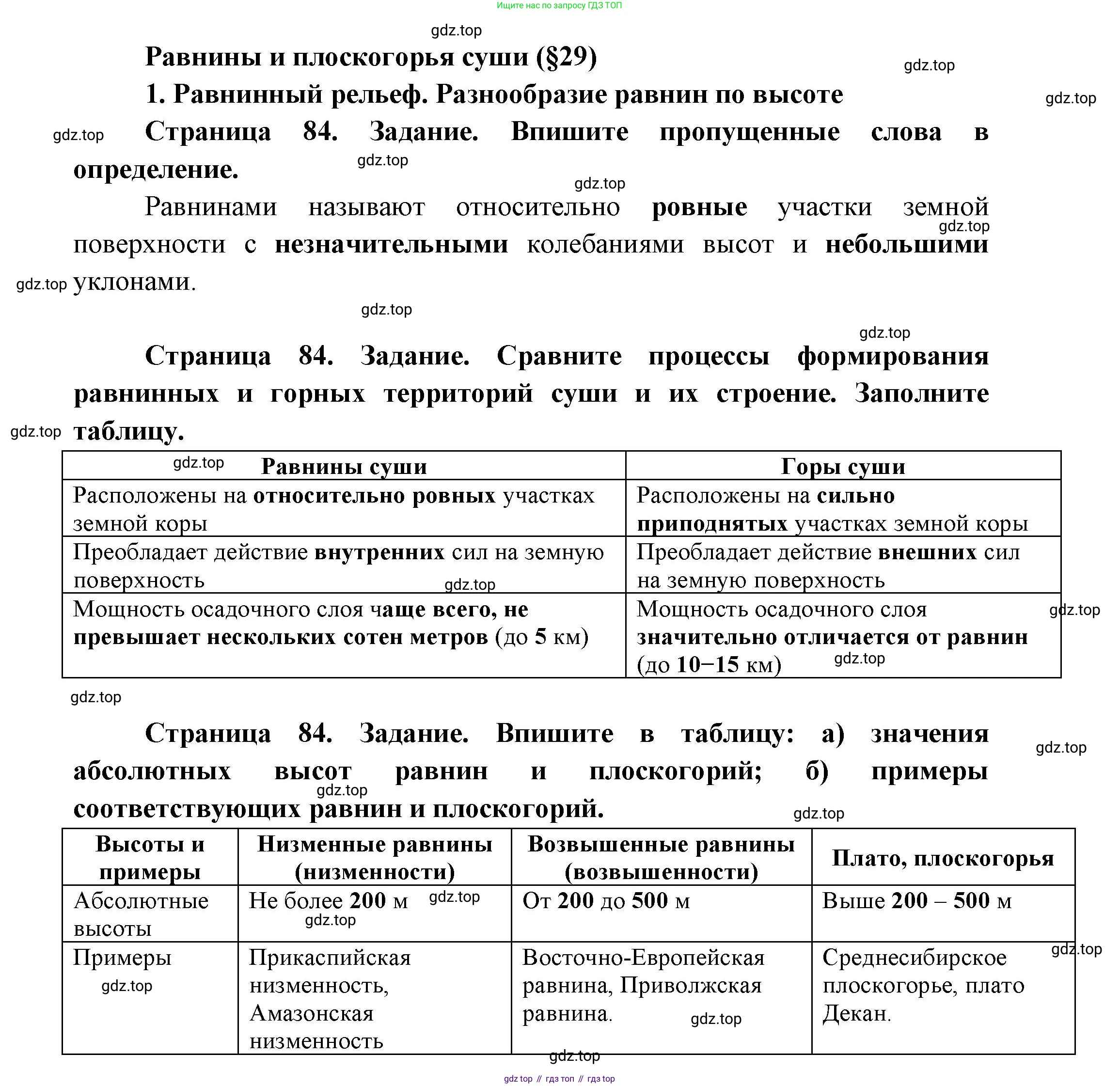 География, 5 класс Дневник географа-следопыта, автор: Летягин Александр Анатольевич, издательство Просвещение, Москва, 2023, салатового цвета, страница 84, номер 1, Решение