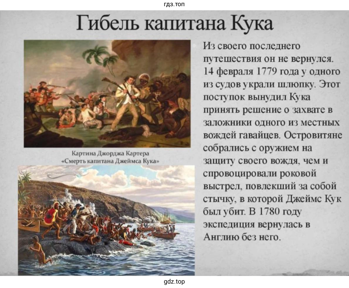 Слайд 7. Гибель капитана Кука