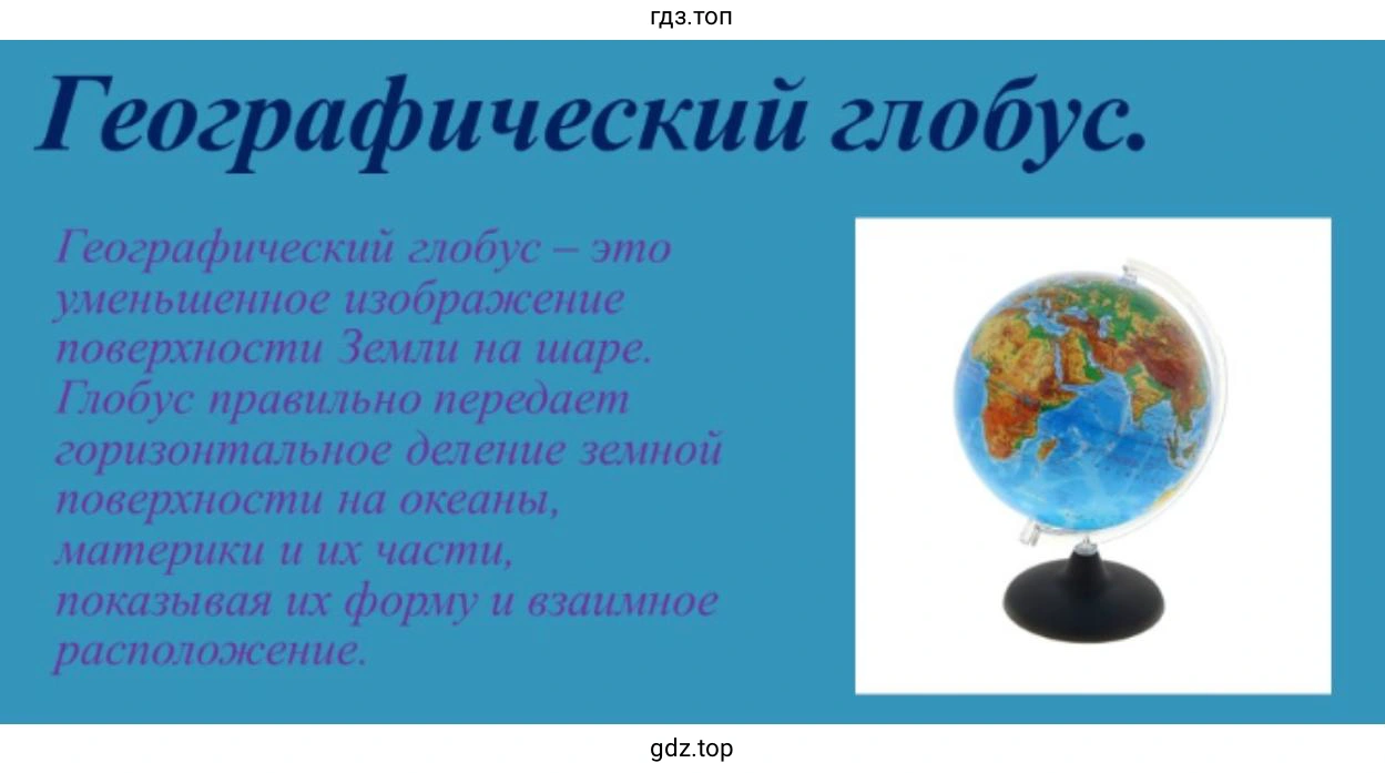 Слайд 2. Географический глобус