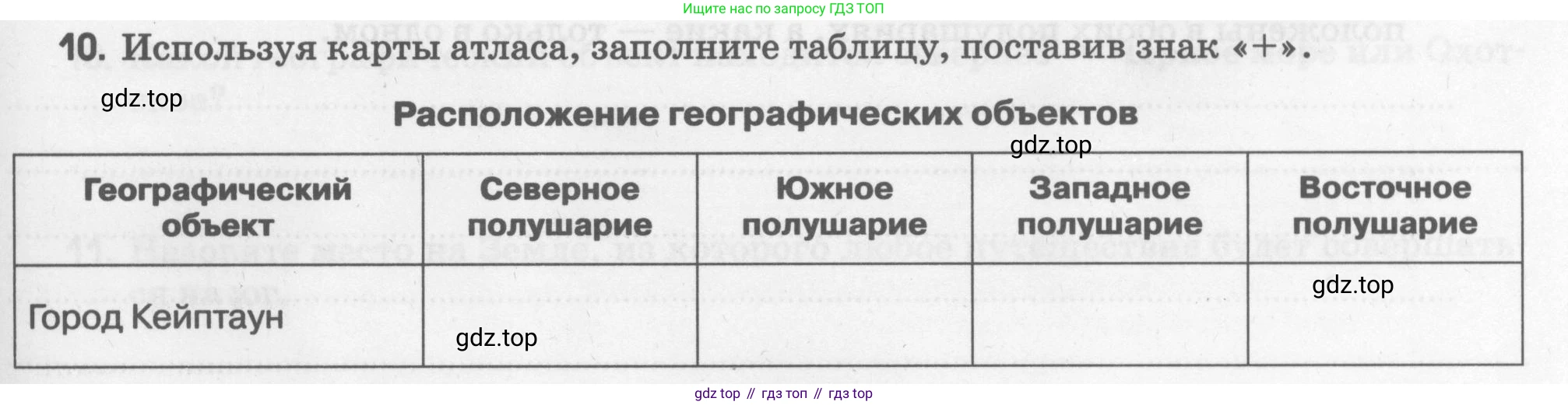 География, 5 класс рабочая тетрадь, авторы: Румянцев Александр Владимирович, Ким Эльвира Васильевна, Климанова Оксана Александровна, издательство Просвещение, Москва, 2023, белого цвета, страница 25, номер 10, Условие