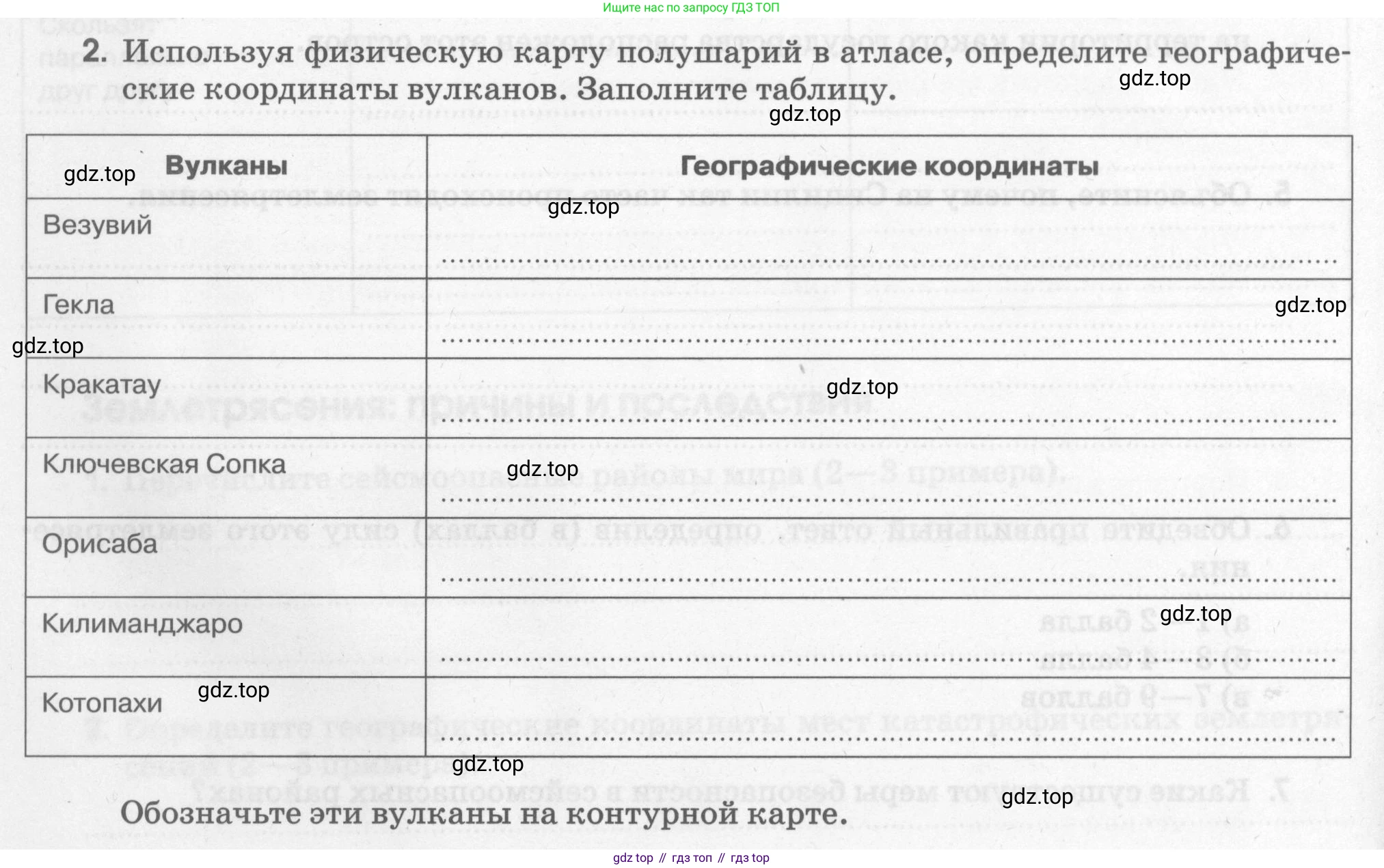 География, 5 класс рабочая тетрадь, авторы: Румянцев Александр Владимирович, Ким Эльвира Васильевна, Климанова Оксана Александровна, издательство Просвещение, Москва, 2023, белого цвета, страница 58, номер 2, Условие