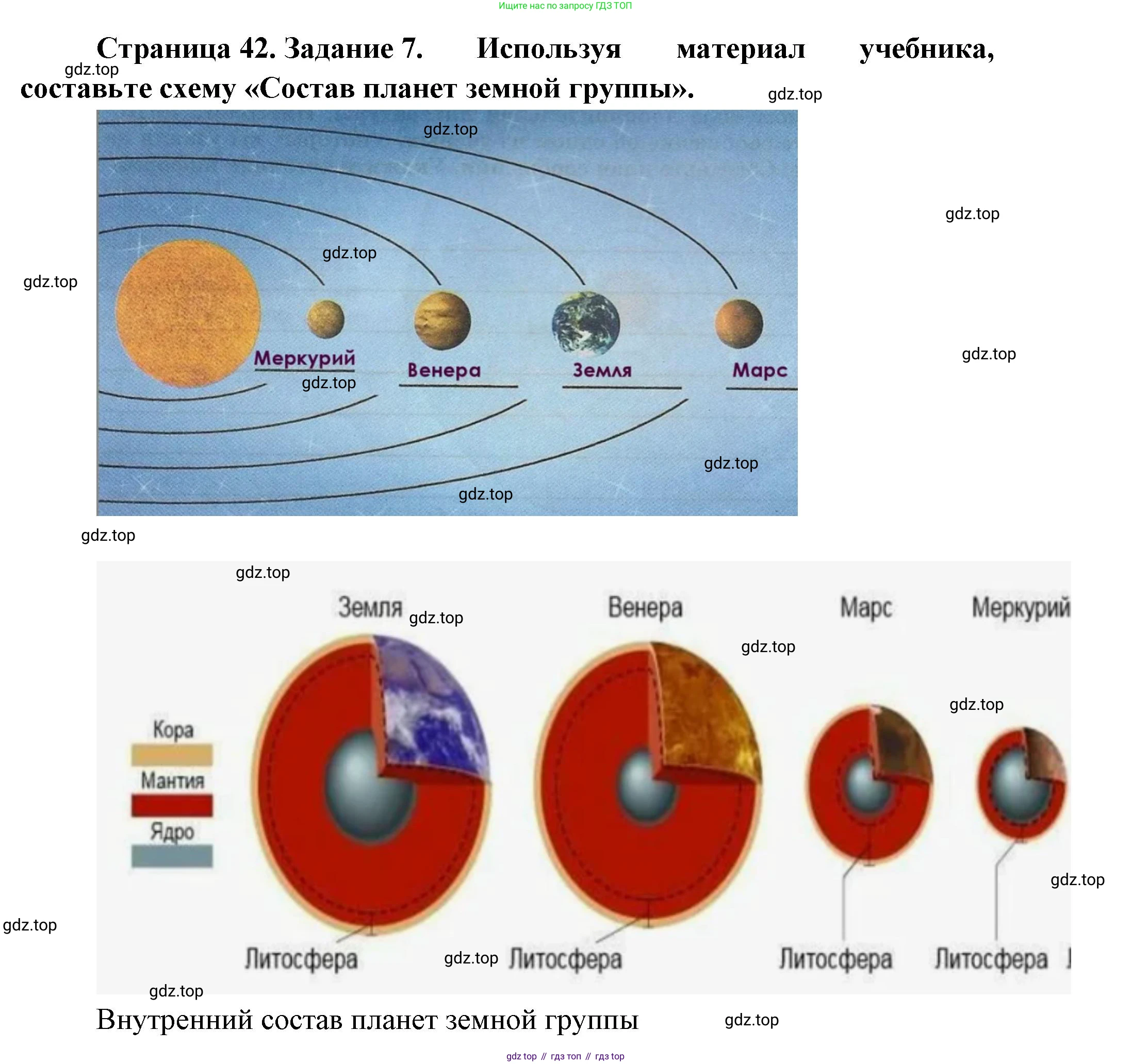 География, 5 класс рабочая тетрадь, авторы: Румянцев Александр Владимирович, Ким Эльвира Васильевна, Климанова Оксана Александровна, издательство Просвещение, Москва, 2023, белого цвета, страница 42, номер 7, Решение
