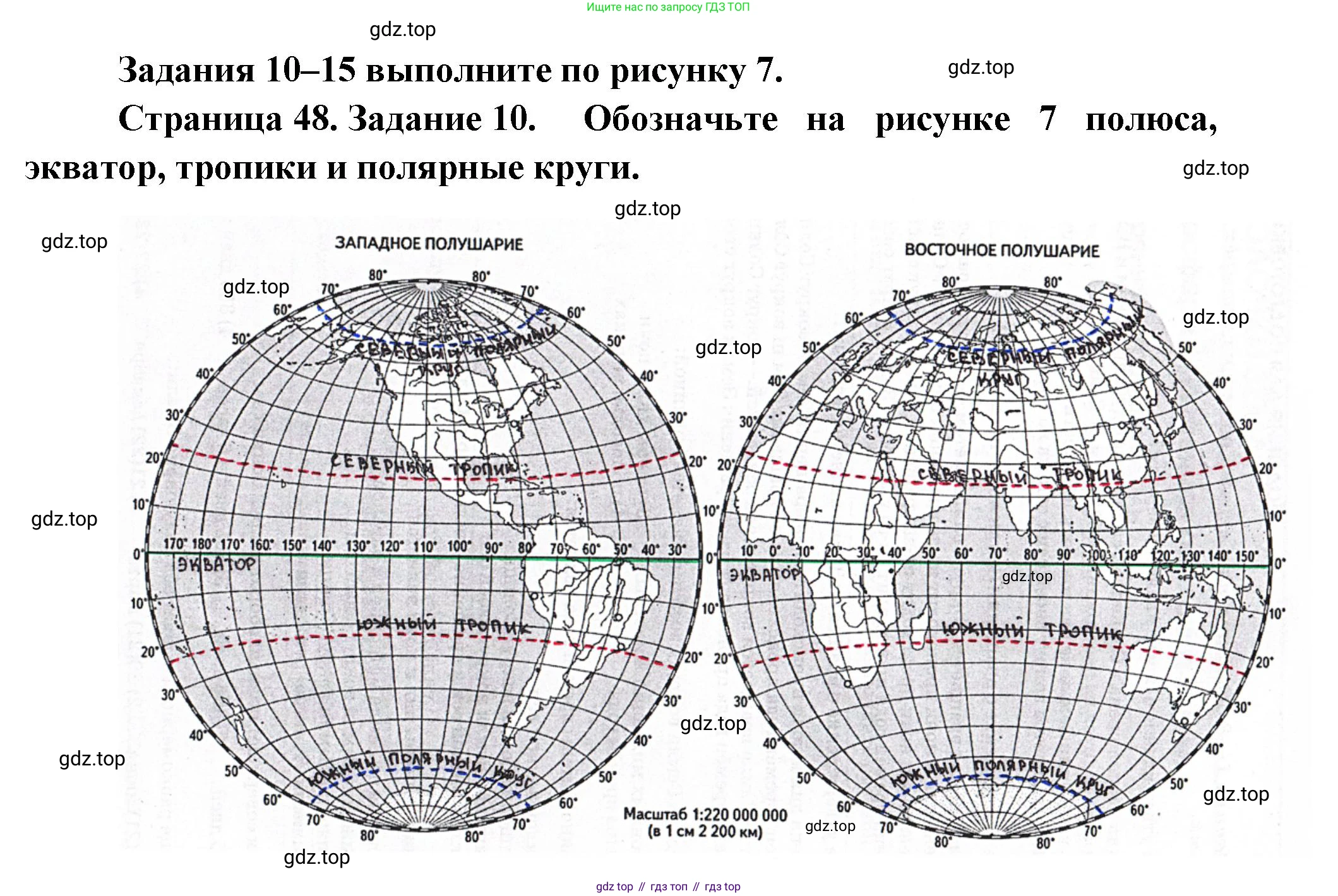 География, 5 класс рабочая тетрадь, авторы: Румянцев Александр Владимирович, Ким Эльвира Васильевна, Климанова Оксана Александровна, издательство Просвещение, Москва, 2023, белого цвета, страница 48, номер 10, Решение