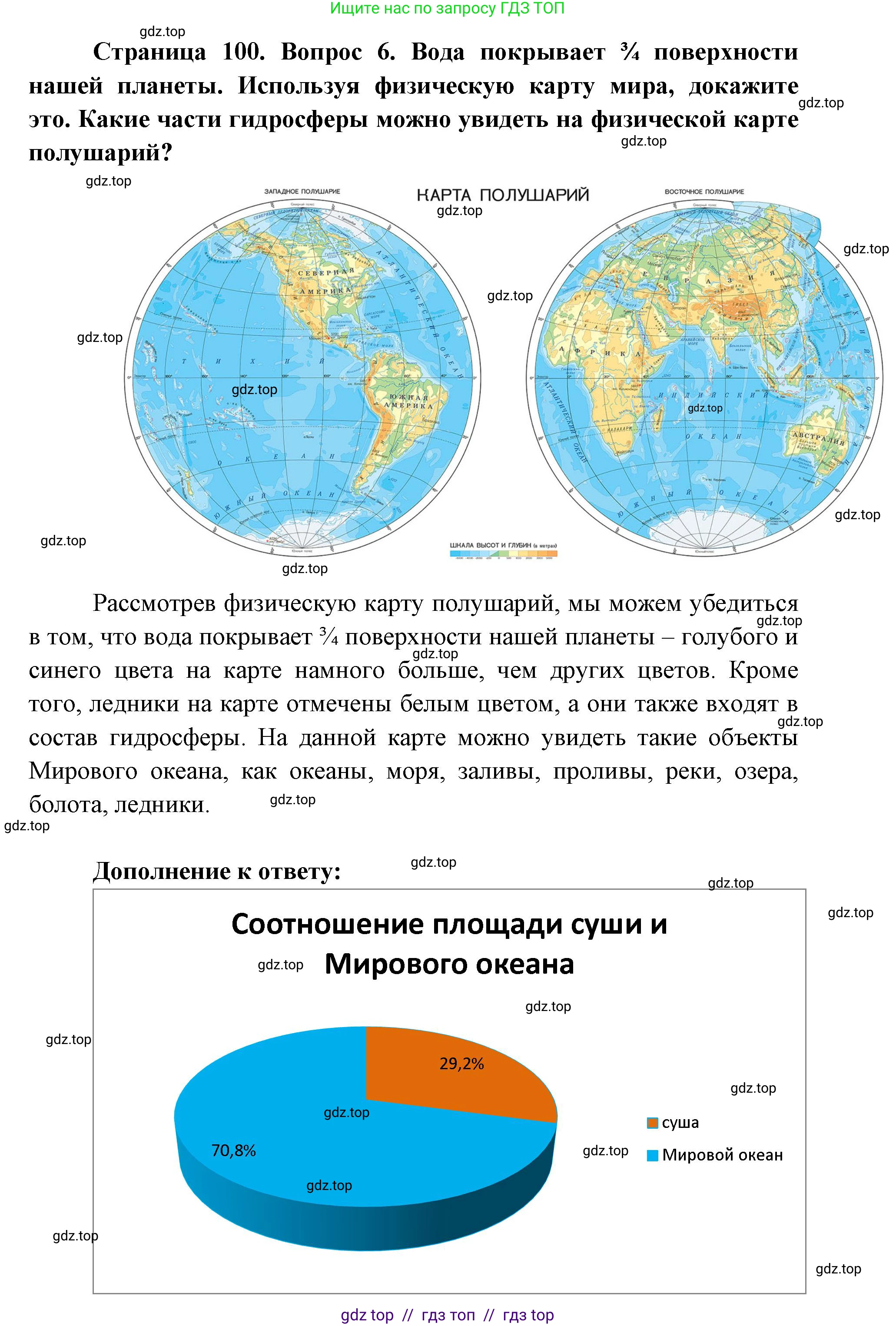 География, 5-6 класс Учебник, авторы: Алексеев Александр Иванович, Николина Вера Викторовна, Липкина Елена Карловна, Болысов Сергей Иванович, Кузнецова Галина Юрьевна, издательство Просвещение, Москва, 2023, жёлтого цвета, страница 100, номер 6, Решение2