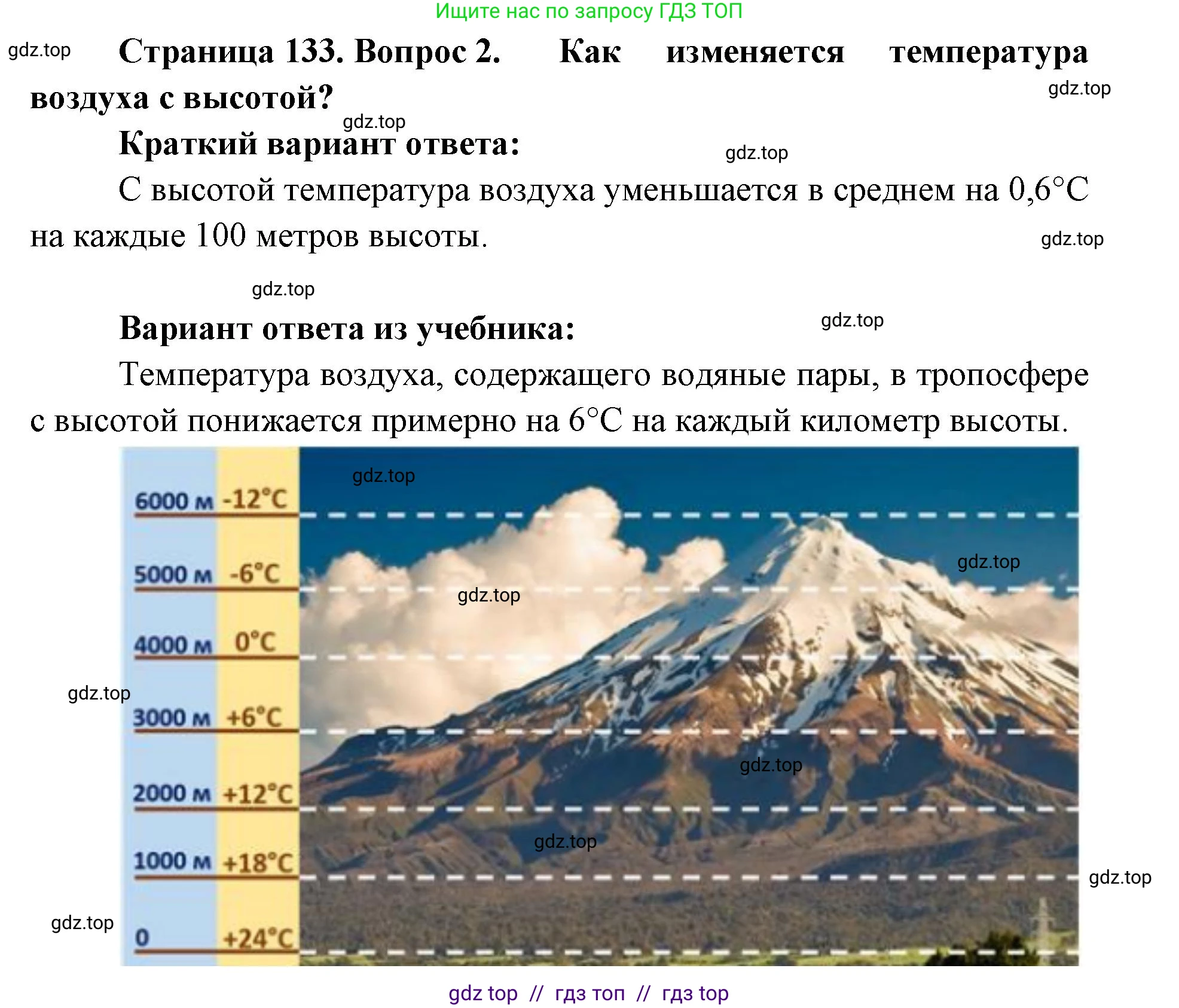 География, 5-6 класс Учебник, авторы: Алексеев Александр Иванович, Николина Вера Викторовна, Липкина Елена Карловна, Болысов Сергей Иванович, Кузнецова Галина Юрьевна, издательство Просвещение, Москва, 2023, жёлтого цвета, страница 133, номер 2, Решение2