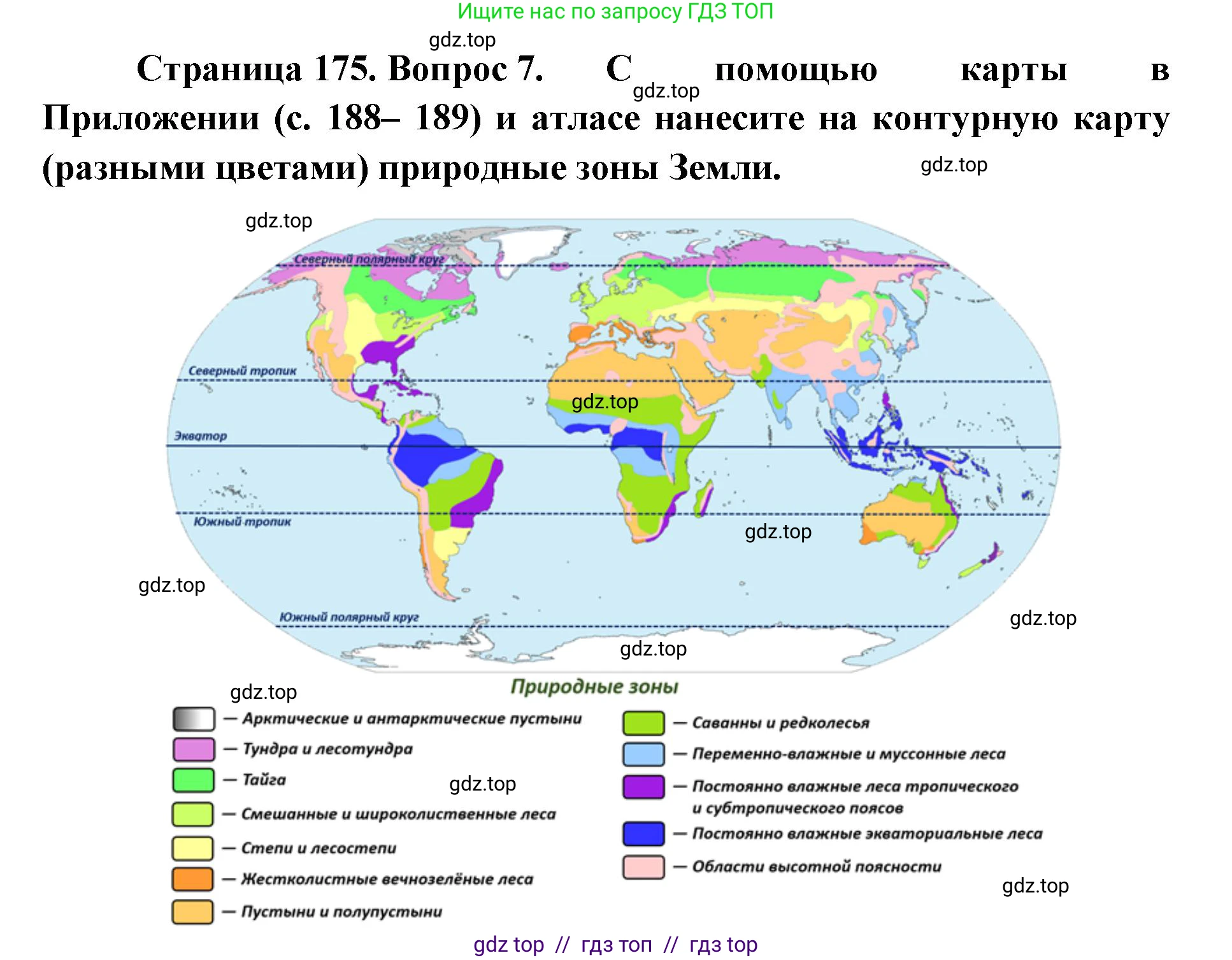 География, 5-6 класс Учебник, авторы: Алексеев Александр Иванович, Николина Вера Викторовна, Липкина Елена Карловна, Болысов Сергей Иванович, Кузнецова Галина Юрьевна, издательство Просвещение, Москва, 2023, жёлтого цвета, страница 175, номер 7, Решение2