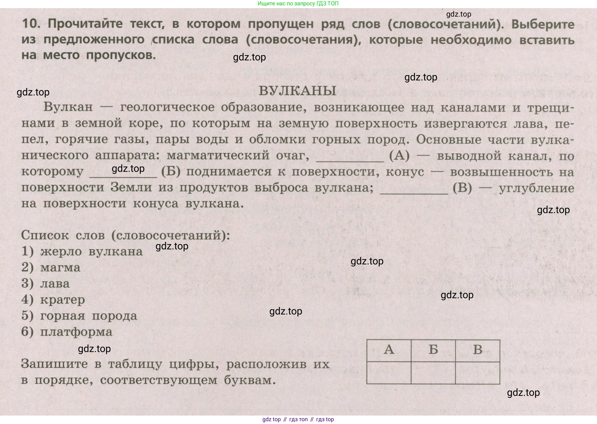 ГДЗ География, 5-6 класс Проверочные работы, авторы: Бондарева Мария Владимировна, Шидловский Игорь Михайлович, издательство Просвещение, Москва, 2023, жёлтого цвета, страница 25, номер 10, Условие