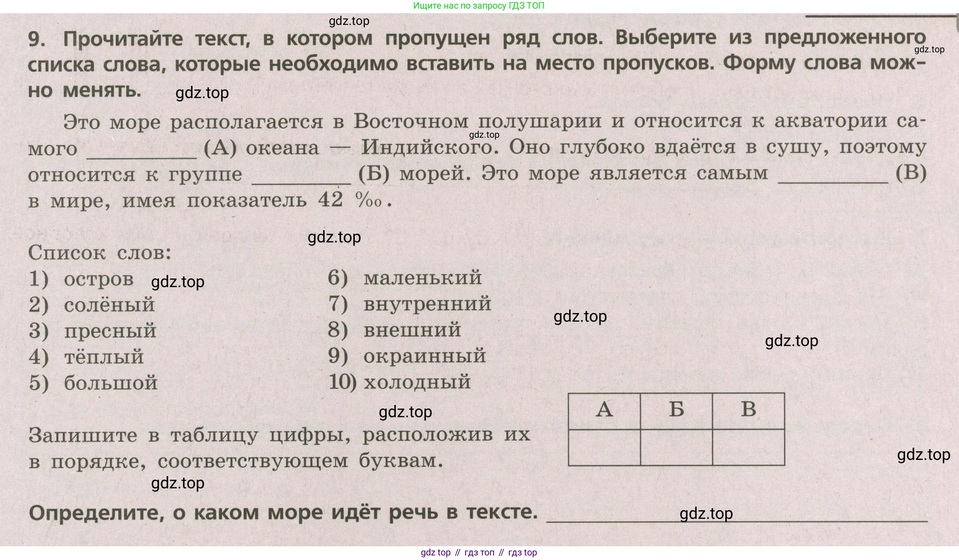 ГДЗ География, 5-6 класс Проверочные работы, авторы: Бондарева Мария Владимировна, Шидловский Игорь Михайлович, издательство Просвещение, Москва, 2023, жёлтого цвета, страница 33, номер 9, Условие
