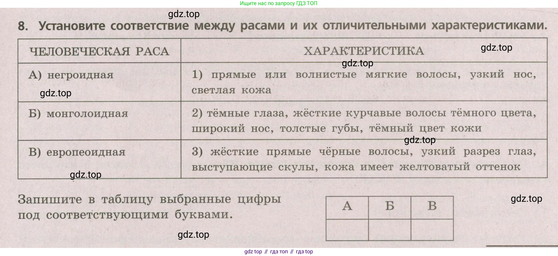 ГДЗ География, 5-6 класс Проверочные работы, авторы: Бондарева Мария Владимировна, Шидловский Игорь Михайлович, издательство Просвещение, Москва, 2023, жёлтого цвета, страница 49, номер 8, Условие