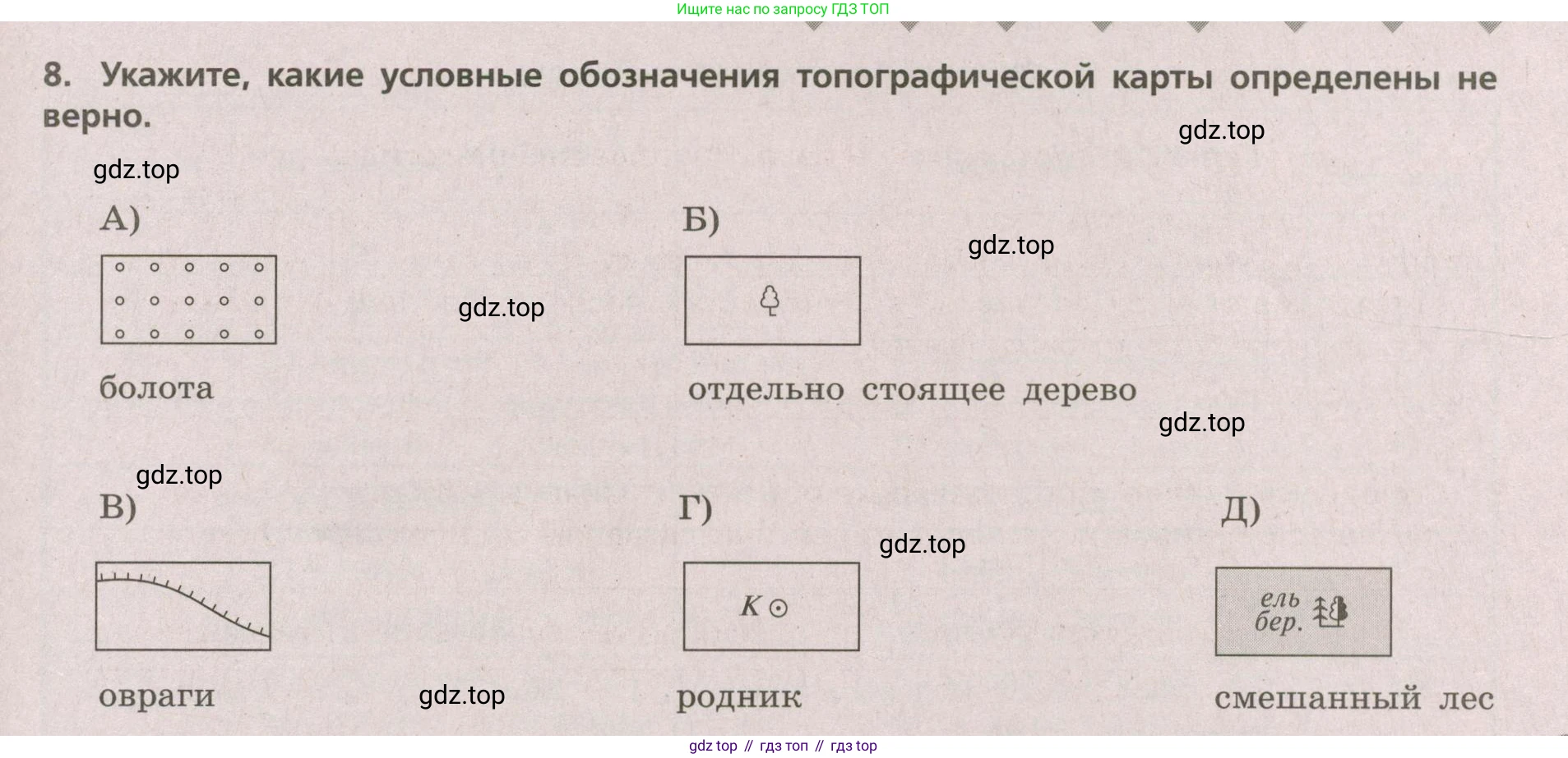 ГДЗ География, 5-6 класс Проверочные работы, авторы: Бондарева Мария Владимировна, Шидловский Игорь Михайлович, издательство Просвещение, Москва, 2023, жёлтого цвета, страница 57, номер 8, Условие