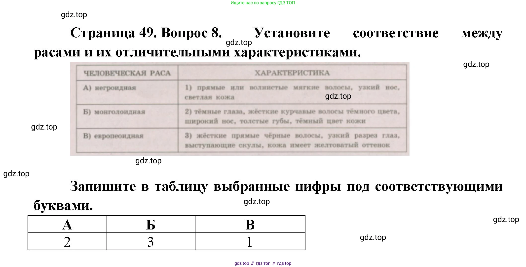 ГДЗ География, 5-6 класс Проверочные работы, авторы: Бондарева Мария Владимировна, Шидловский Игорь Михайлович, издательство Просвещение, Москва, 2023, жёлтого цвета, страница 49, номер 8, Решение