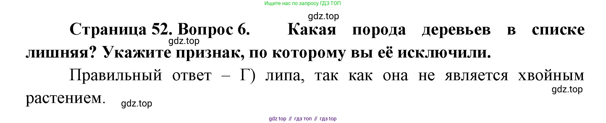ГДЗ География, 5-6 класс Проверочные работы, авторы: Бондарева Мария Владимировна, Шидловский Игорь Михайлович, издательство Просвещение, Москва, 2023, жёлтого цвета, страница 52, номер 6, Решение