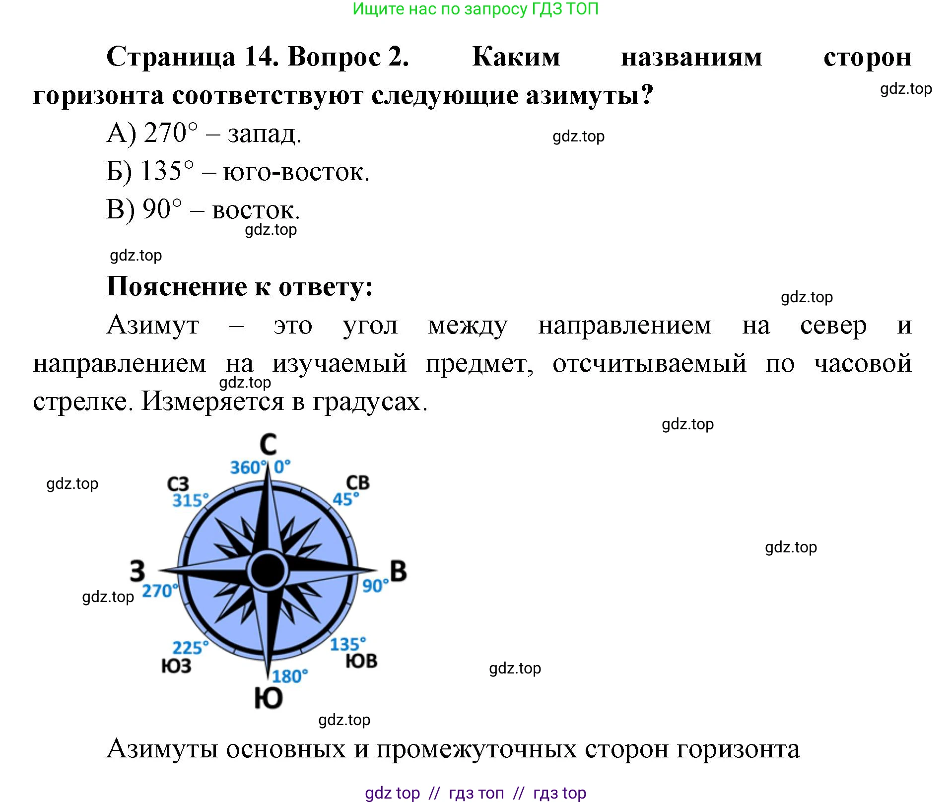 География, 5-6 класс Проверочные работы, авторы: Бондарева Мария Владимировна, Шидловский Игорь Михайлович, издательство Просвещение, Москва, 2023, жёлтого цвета, страница 14, номер 2, Решение 2