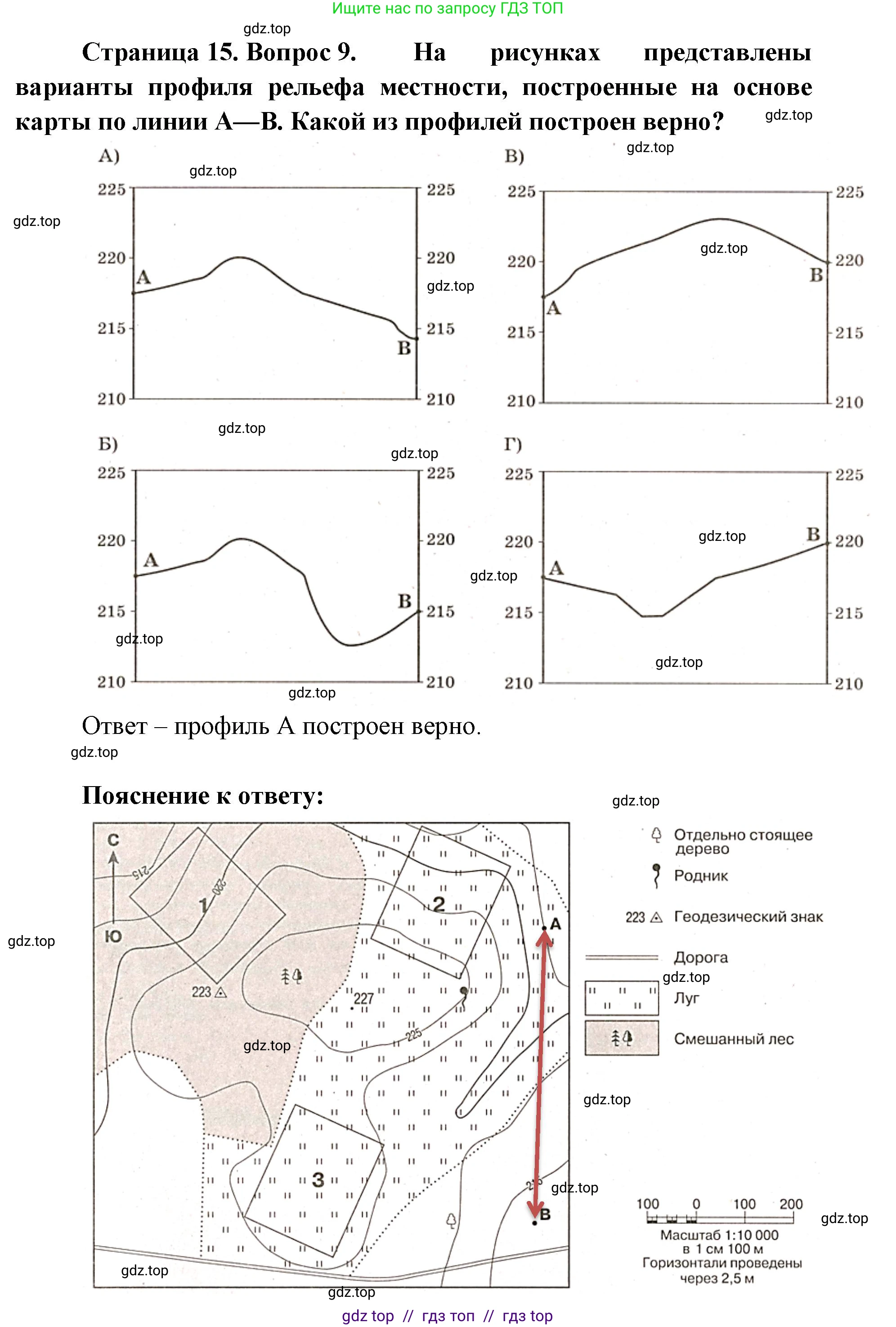 География, 5-6 класс Проверочные работы, авторы: Бондарева Мария Владимировна, Шидловский Игорь Михайлович, издательство Просвещение, Москва, 2023, жёлтого цвета, страница 15, номер 9, Решение 2