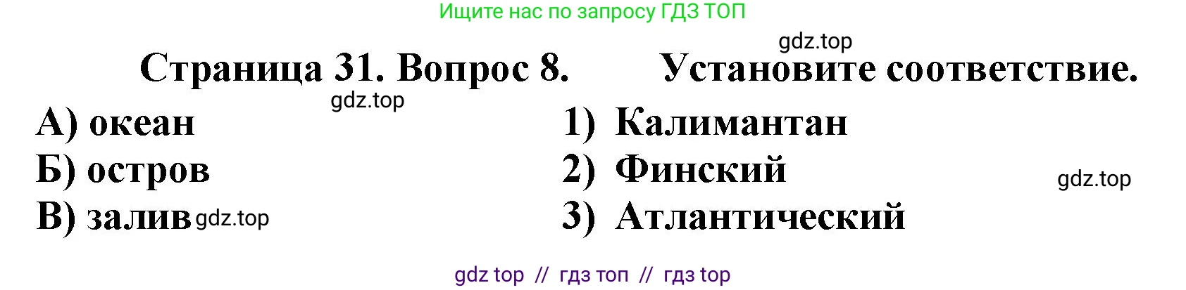 География, 5-6 класс Проверочные работы, авторы: Бондарева Мария Владимировна, Шидловский Игорь Михайлович, издательство Просвещение, Москва, 2023, жёлтого цвета, страница 31, номер 8, Решение 2