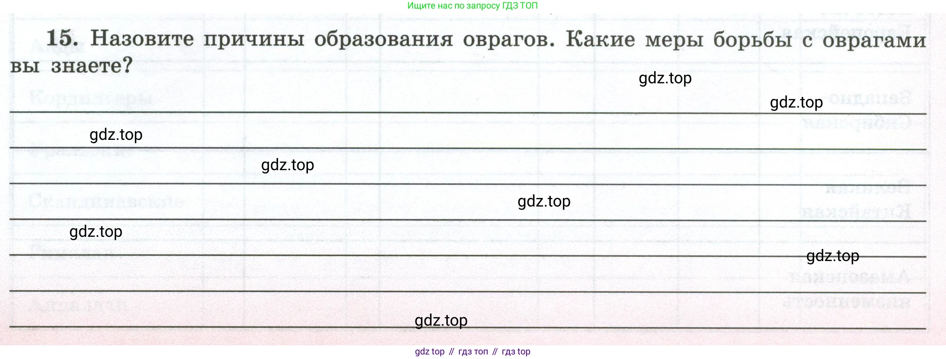 ГДЗ География, 5-6 класс Мой тренажёр, автор: Николина Вера Викторовна, издательство Просвещение, Москва, 2023, жёлтого цвета, страница 33, номер 15, Условие