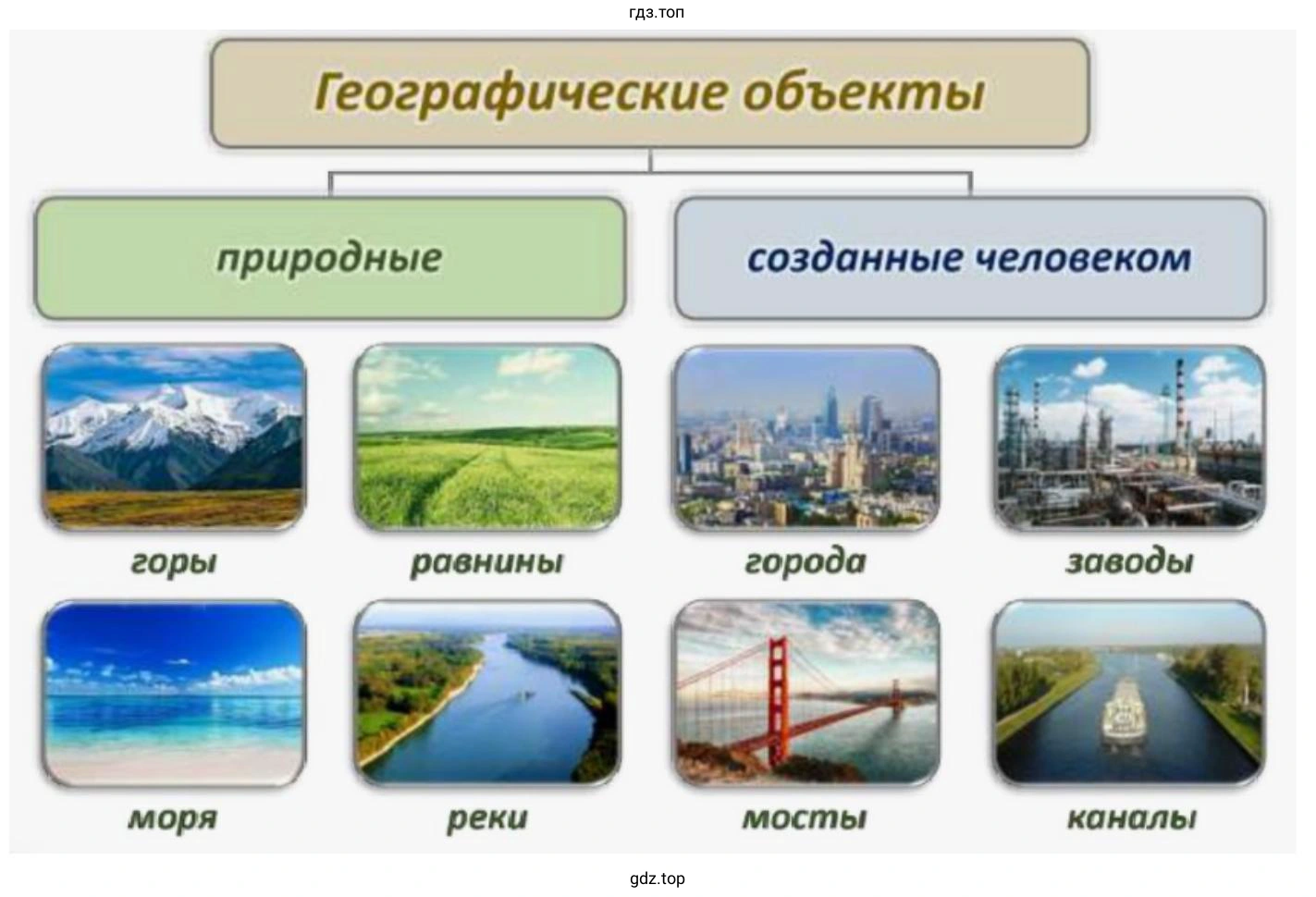 Нарисовать схему «Что изучает география»