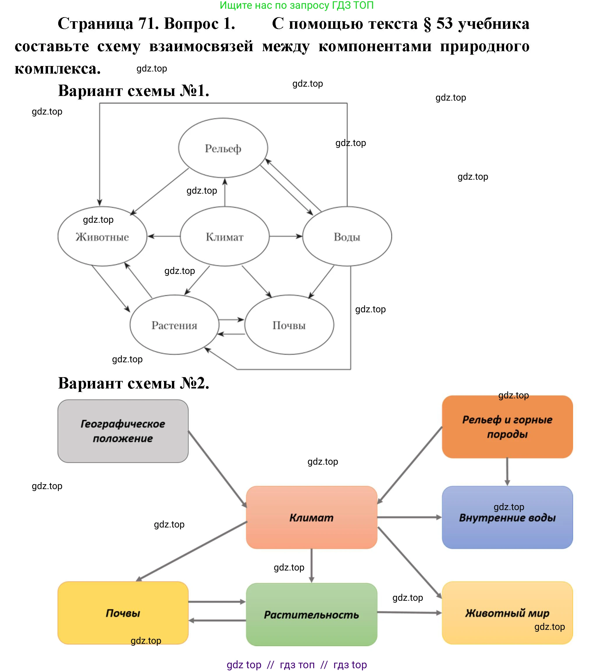 География, 5-6 класс Мой тренажёр, автор: Николина Вера Викторовна, издательство Просвещение, Москва, 2023, жёлтого цвета, страница 71, номер 1, Решение 2
