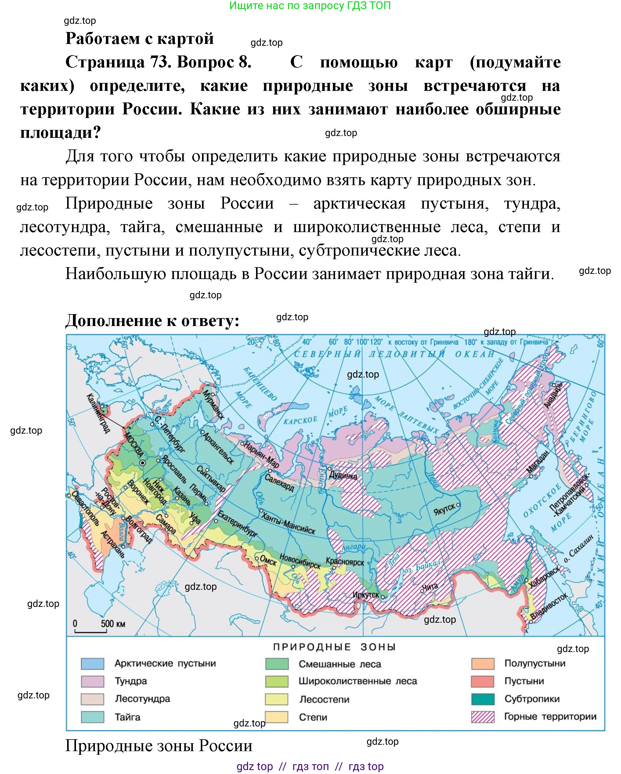 География, 5-6 класс Мой тренажёр, автор: Николина Вера Викторовна, издательство Просвещение, Москва, 2023, жёлтого цвета, страница 73, номер 8, Решение 2