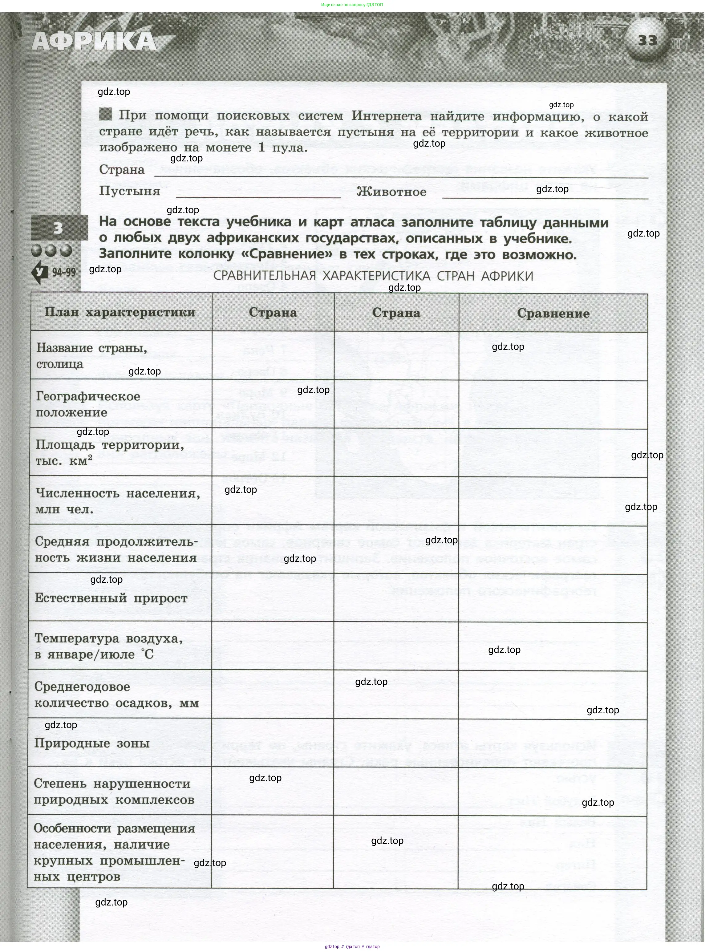 География, 7 класс Тетрадь-тренажёр, авторы: Мишняева Елена Юрьевна, Котляр О Г, Банников Сергей Валерьевич, издательство Просвещение, Москва, бирюзового цвета, страница 33