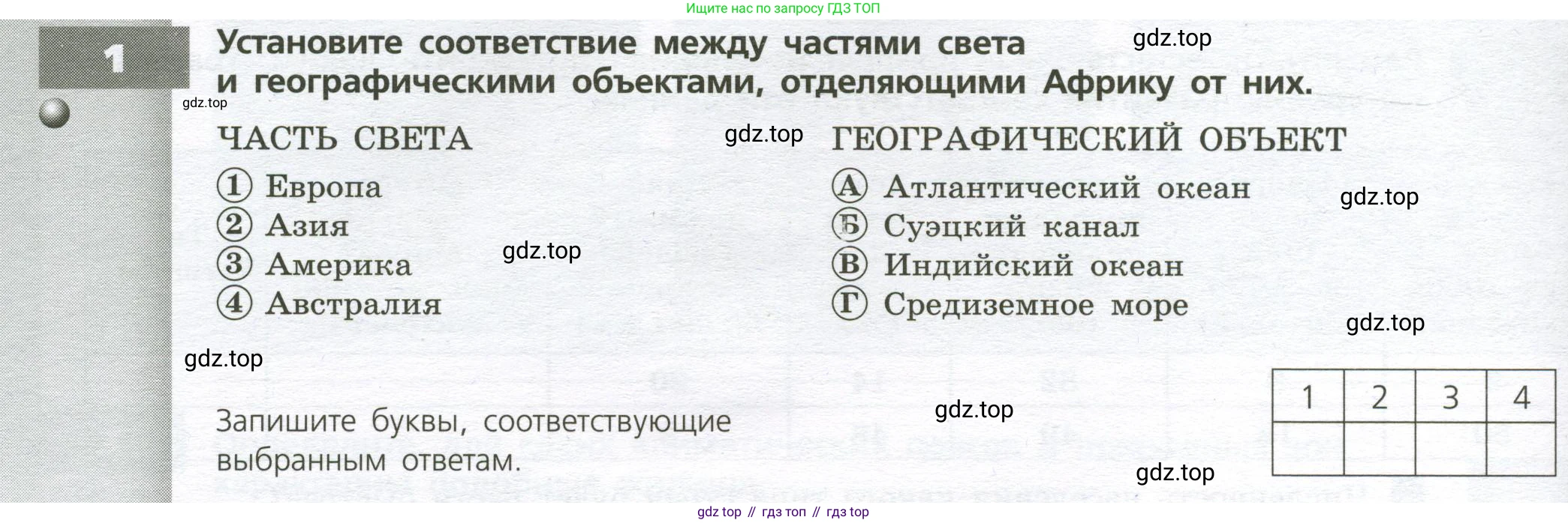 География, 7 класс Тетрадь-тренажёр, авторы: Мишняева Елена Юрьевна, Котляр О Г, Банников Сергей Валерьевич, издательство Просвещение, Москва, бирюзового цвета, страница 30, номер 1, Условие