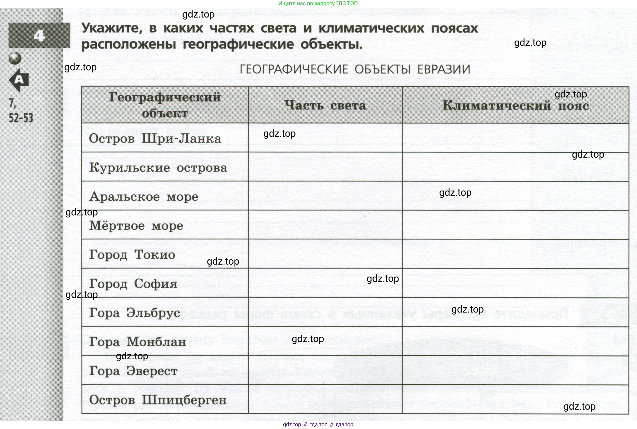 География, 7 класс Тетрадь-тренажёр, авторы: Мишняева Елена Юрьевна, Котляр О Г, Банников Сергей Валерьевич, издательство Просвещение, Москва, бирюзового цвета, страница 84, номер 4, Условие