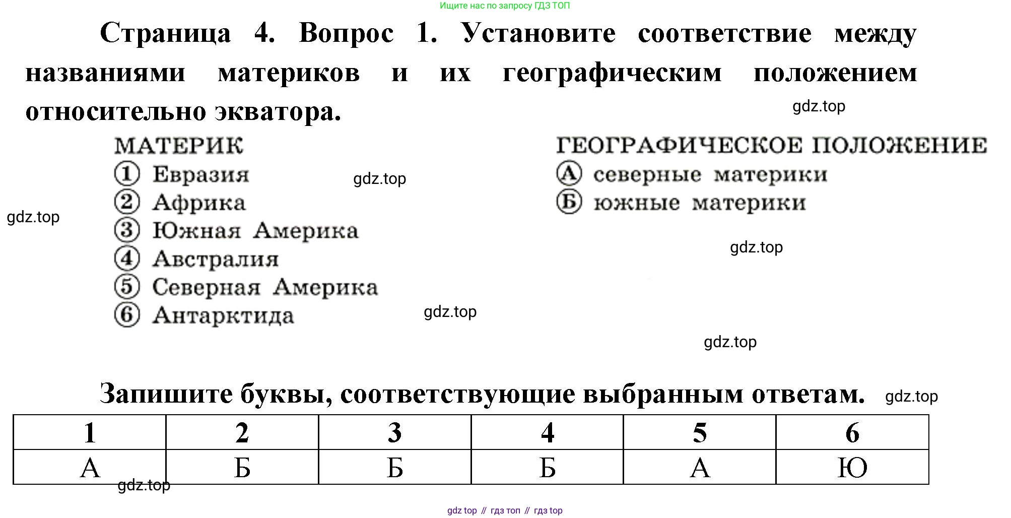 География, 7 класс Тетрадь-тренажёр, авторы: Мишняева Елена Юрьевна, Котляр О Г, Банников Сергей Валерьевич, издательство Просвещение, Москва, бирюзового цвета, страница 4, номер 1, Решение