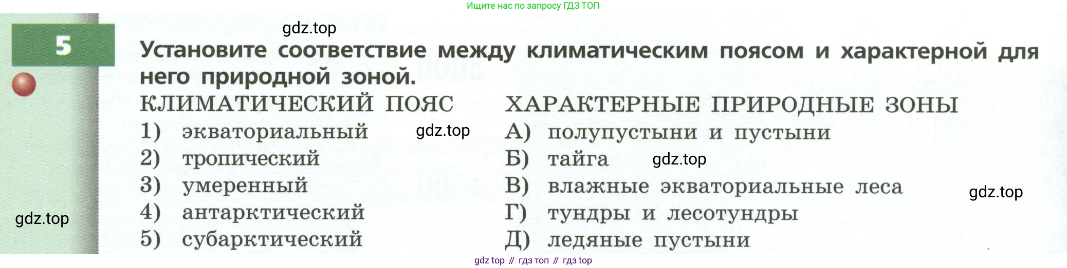 ГДЗ География, 7 класс Учебник, авторы: Кузнецов Александр Павлович, Савельева Людмила Евгеньевна, Дронов Виктор Павлович, издательство Просвещение, Москва, 2023, бирюзового цвета, страница 56, номер 5, Условие