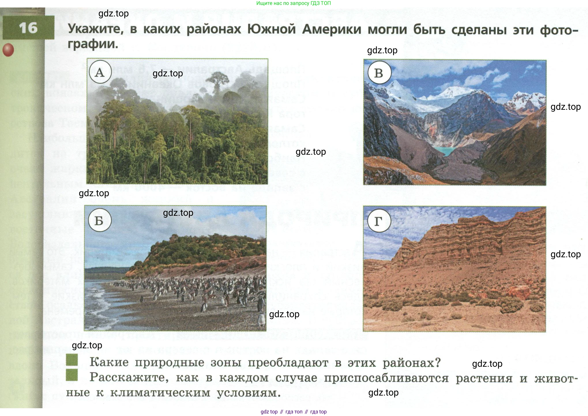 ГДЗ География, 7 класс Учебник, авторы: Кузнецов Александр Павлович, Савельева Людмила Евгеньевна, Дронов Виктор Павлович, издательство Просвещение, Москва, 2023, бирюзового цвета, страница 125, номер 16, Условие