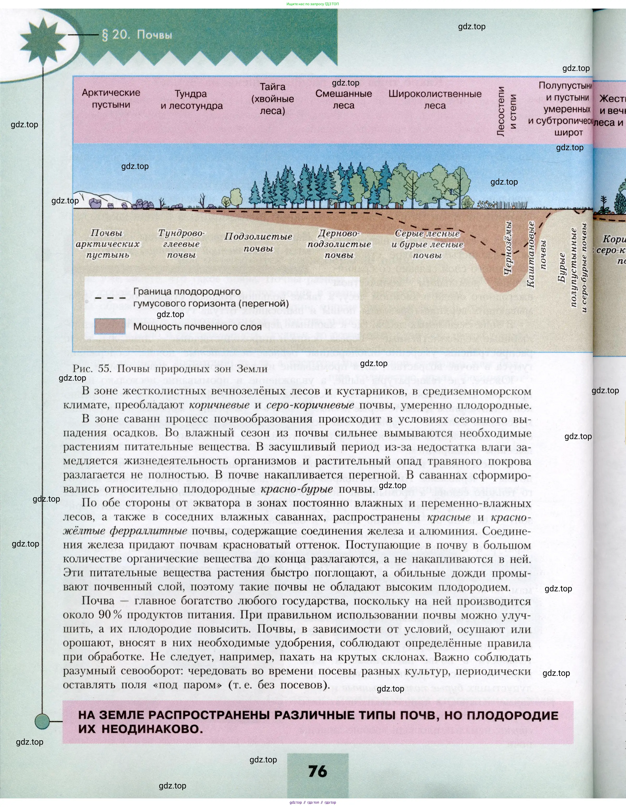 География, 7 класс Учебник, авторы: Алексеев Александр Иванович, Николина Вера Викторовна, Липкина Елена Карловна, Болысов Сергей Иванович, Ачкасова Татьяна Анатольевна, Кузнецова Галина Юрьевна, издательство Просвещение, Москва, 2023, жёлтого цвета, страница 76
