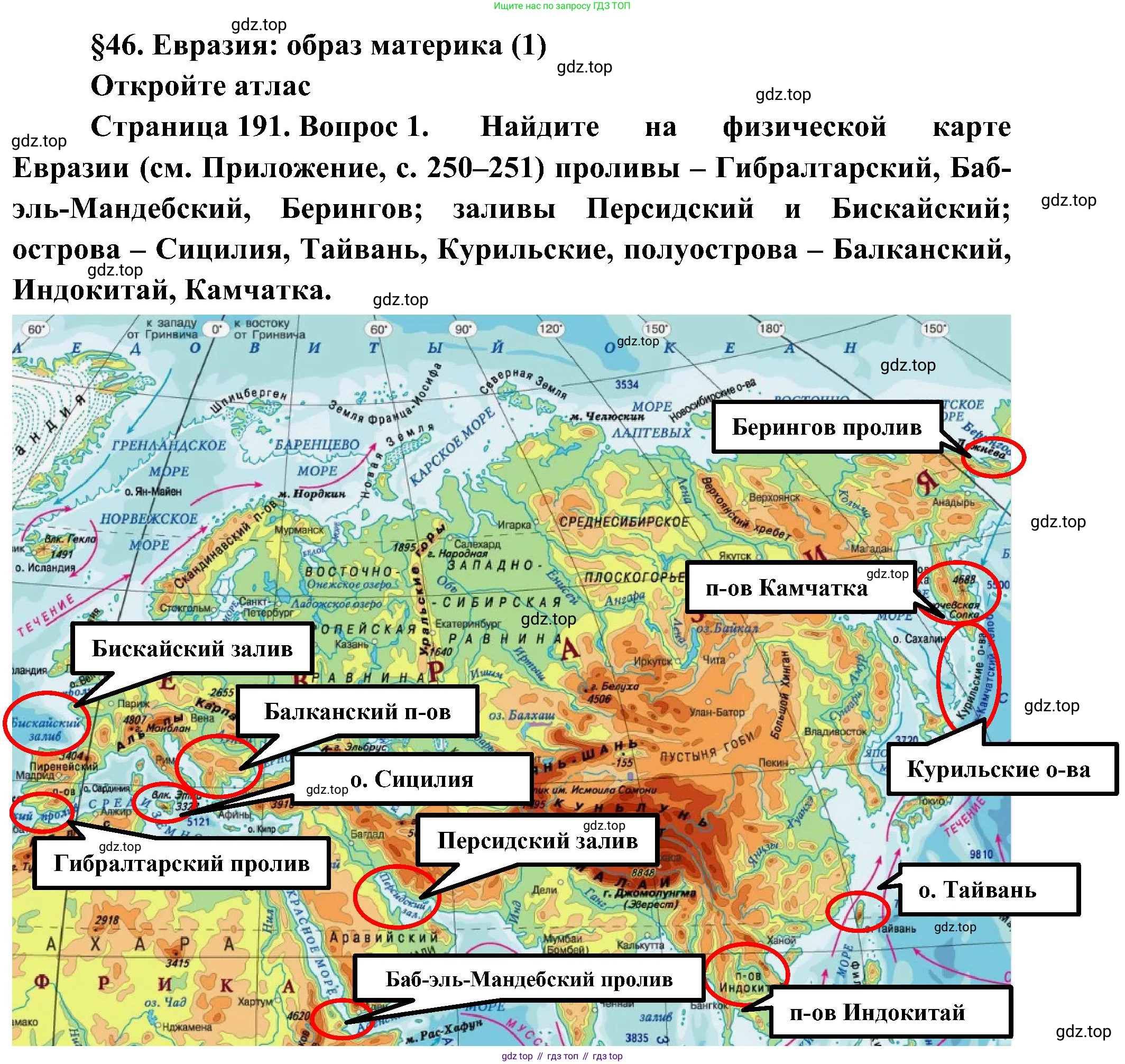 География, 7 класс Учебник, авторы: Алексеев Александр Иванович, Николина Вера Викторовна, Липкина Елена Карловна, Болысов Сергей Иванович, Ачкасова Татьяна Анатольевна, Кузнецова Галина Юрьевна, издательство Просвещение, Москва, 2023, жёлтого цвета, страница 191, номер 1, Решение 219-2022