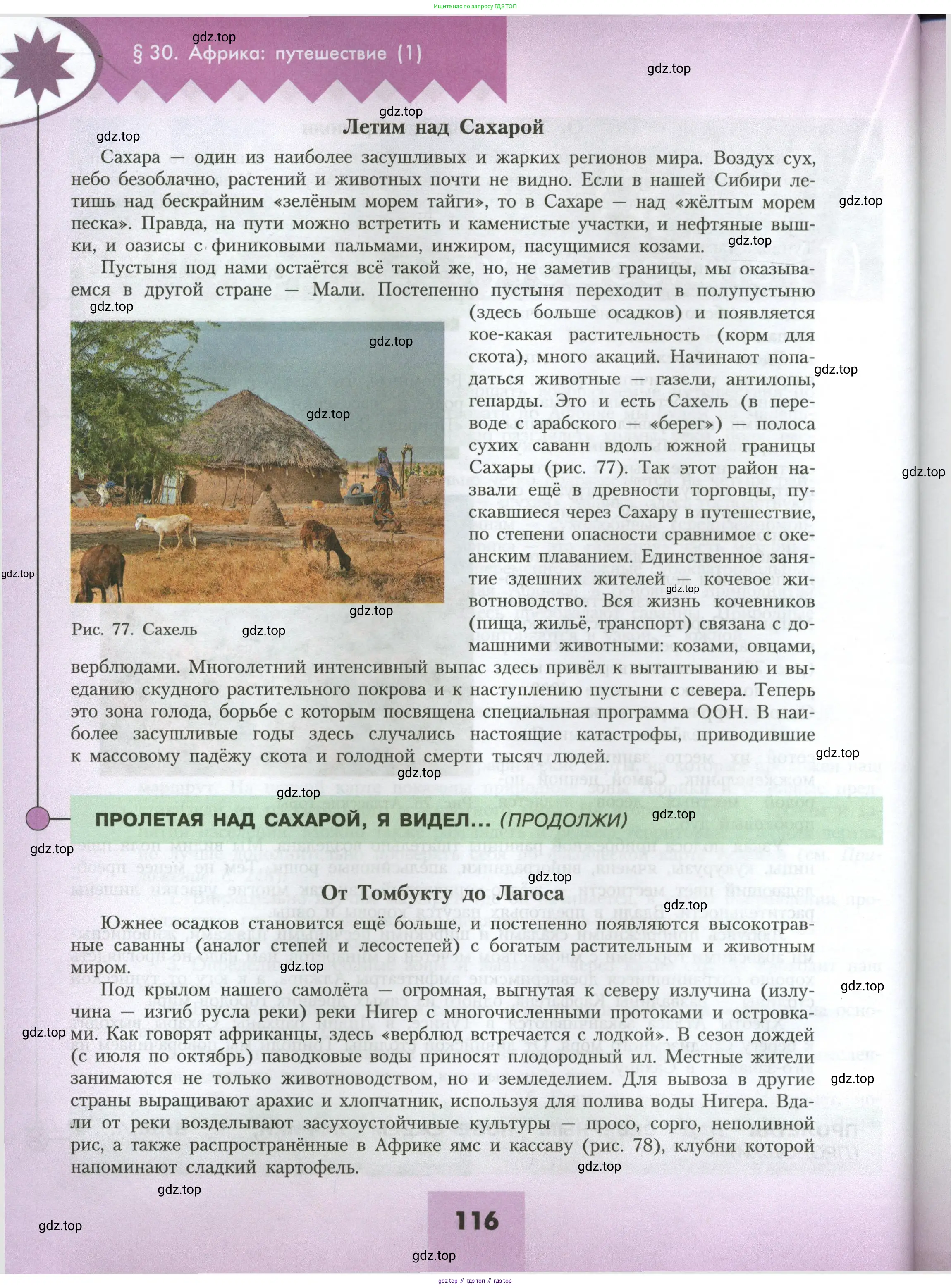 География, 7 класс Учебник, авторы: Алексеев Александр Иванович, Николина Вера Викторовна, Липкина Елена Карловна, Болысов Сергей Иванович, Ачкасова Татьяна Анатольевна, Кузнецова Галина Юрьевна, издательство Просвещение, Москва, 2023, жёлтого цвета, страница 116