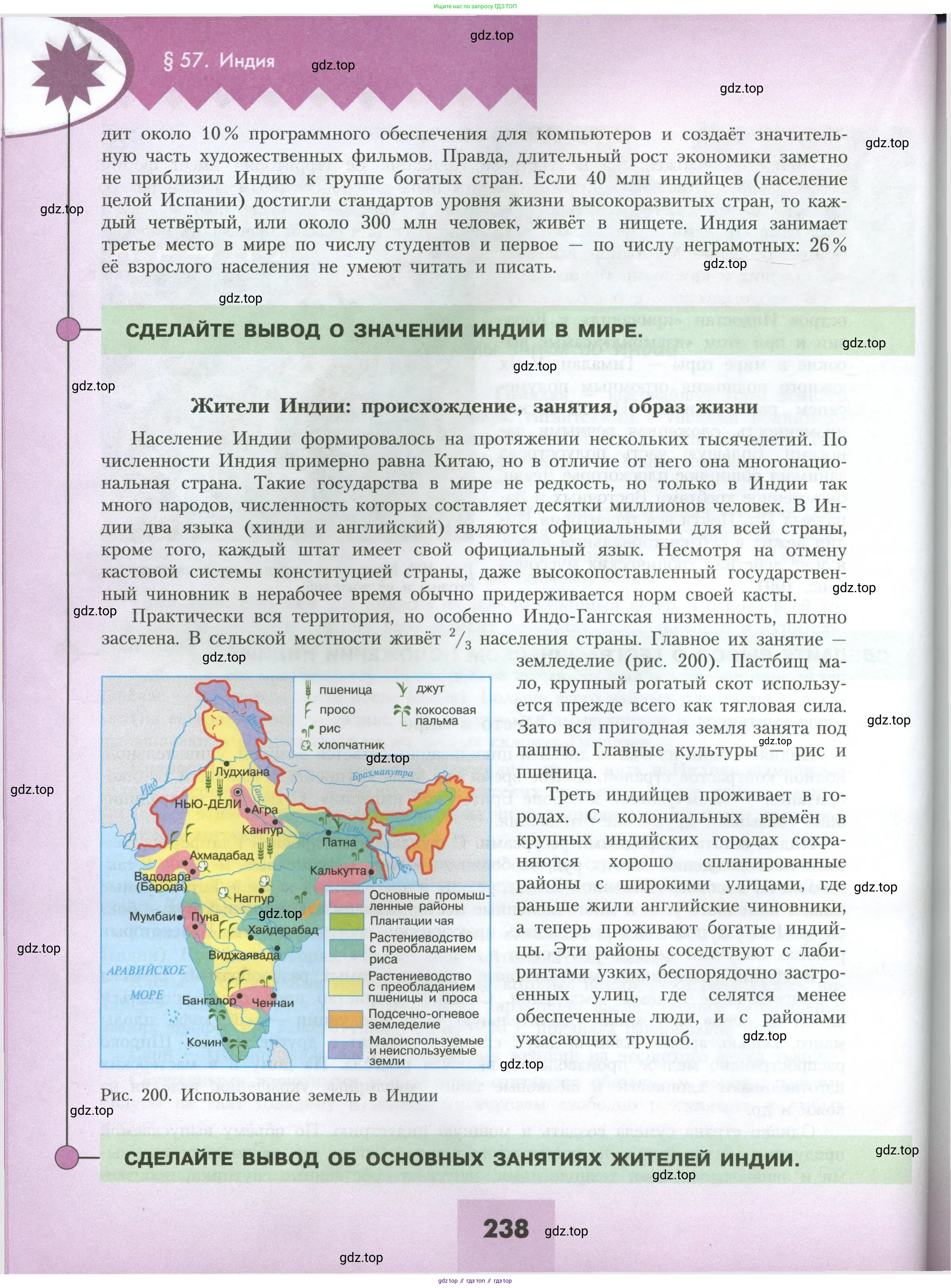 География, 7 класс Учебник, авторы: Алексеев Александр Иванович, Николина Вера Викторовна, Липкина Елена Карловна, Болысов Сергей Иванович, Ачкасова Татьяна Анатольевна, Кузнецова Галина Юрьевна, издательство Просвещение, Москва, 2023, жёлтого цвета, страница 238