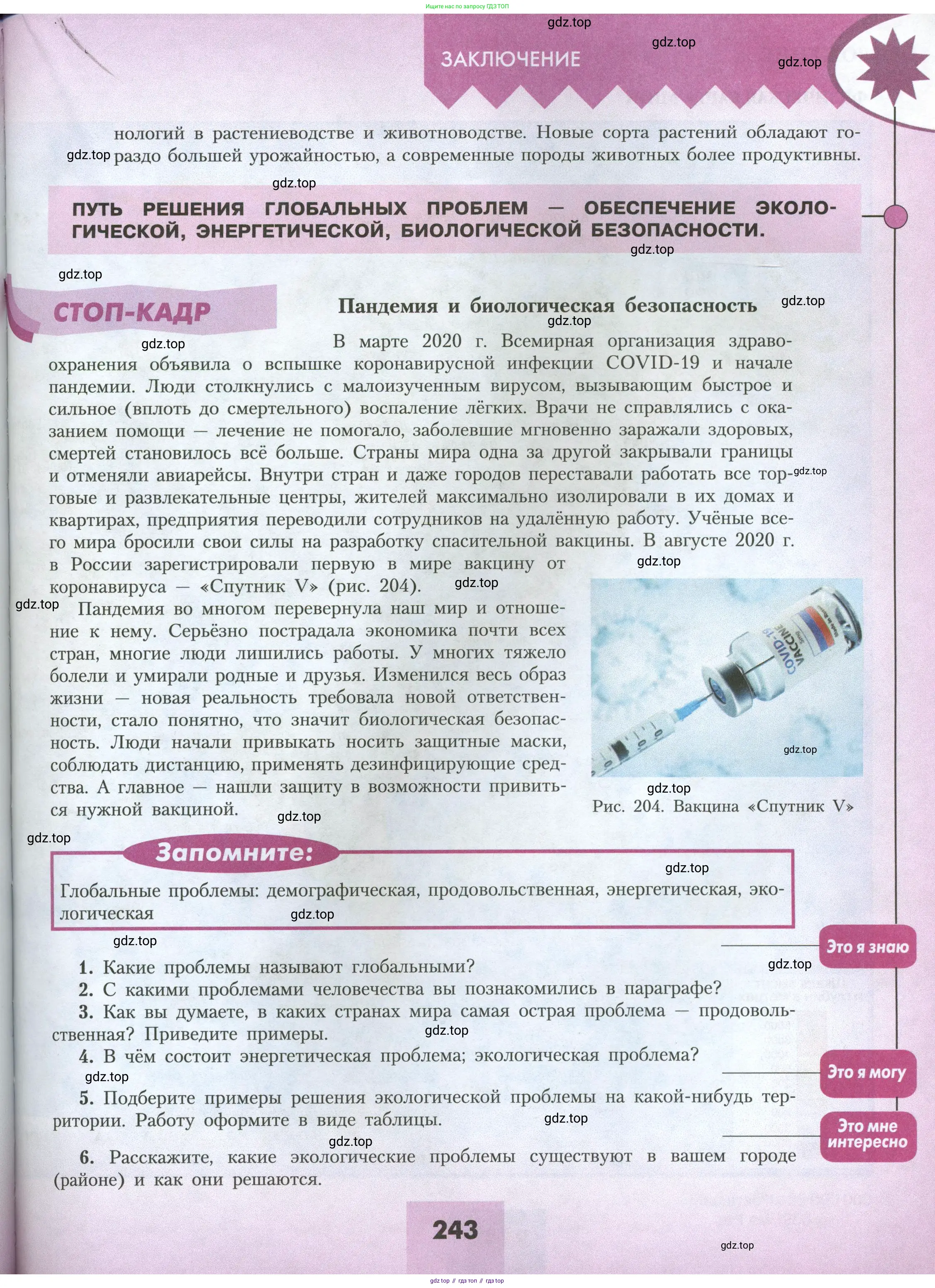 География, 7 класс Учебник, авторы: Алексеев Александр Иванович, Николина Вера Викторовна, Липкина Елена Карловна, Болысов Сергей Иванович, Ачкасова Татьяна Анатольевна, Кузнецова Галина Юрьевна, издательство Просвещение, Москва, 2023, жёлтого цвета, страница 243