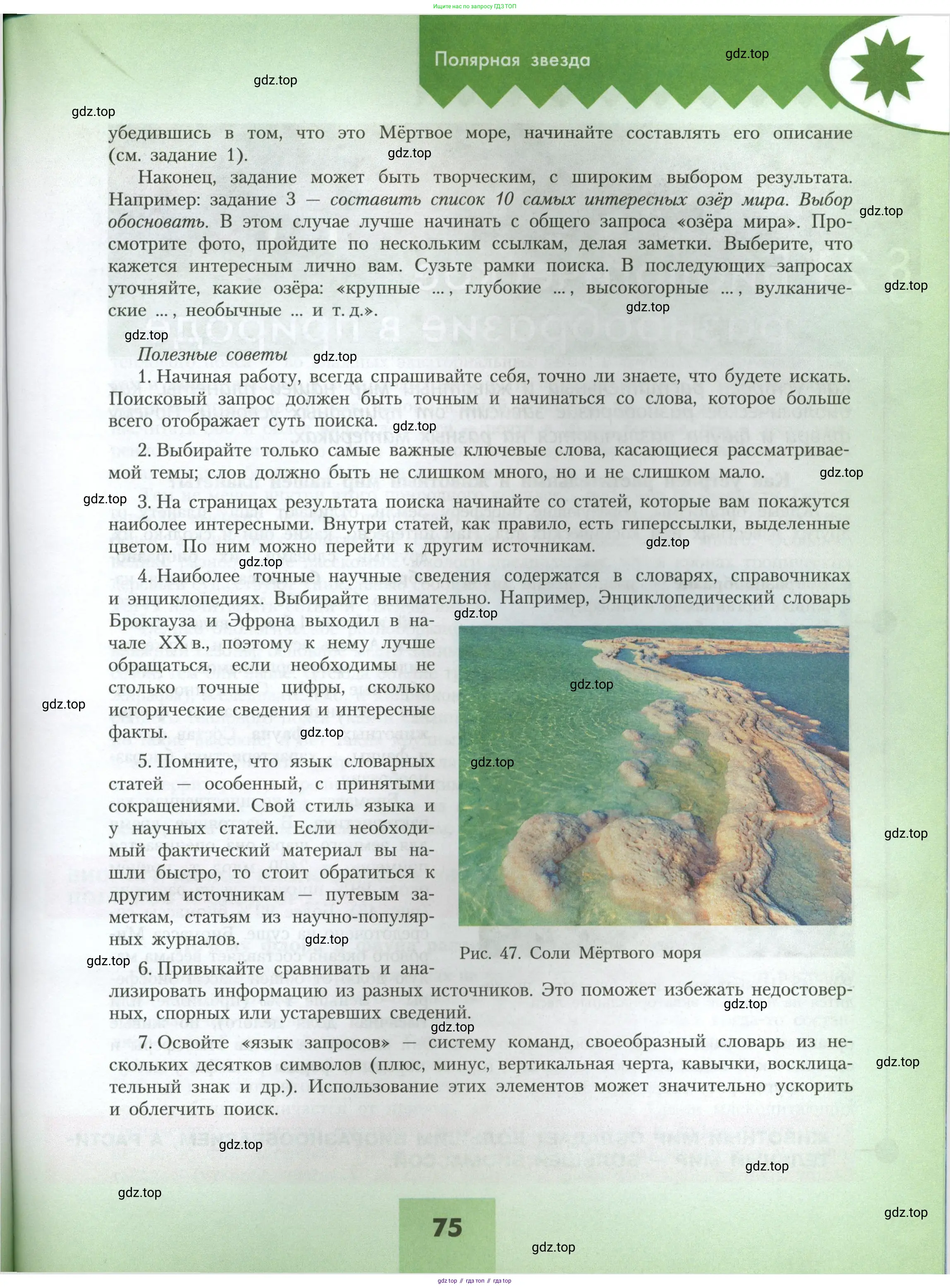 География, 7 класс Учебник, авторы: Алексеев Александр Иванович, Николина Вера Викторовна, Липкина Елена Карловна, Болысов Сергей Иванович, Ачкасова Татьяна Анатольевна, Кузнецова Галина Юрьевна, издательство Просвещение, Москва, 2023, жёлтого цвета, страница 75