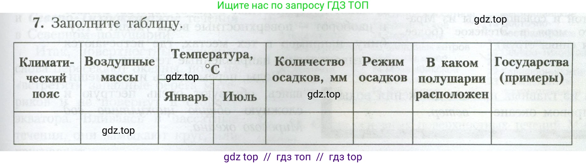 География, 7 класс Учебник, авторы: Алексеев Александр Иванович, Николина Вера Викторовна, Липкина Елена Карловна, Болысов Сергей Иванович, Ачкасова Татьяна Анатольевна, Кузнецова Галина Юрьевна, издательство Просвещение, Москва, 2023, жёлтого цвета, страница 59, номер 7, Условие 2023