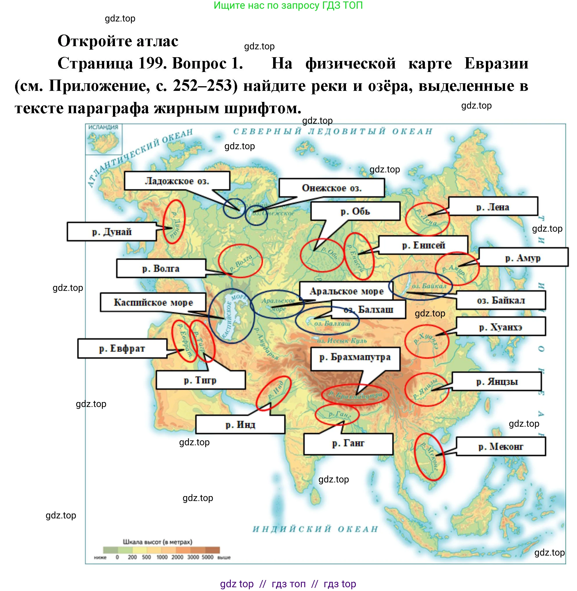 География, 7 класс Учебник, авторы: Алексеев Александр Иванович, Николина Вера Викторовна, Липкина Елена Карловна, Болысов Сергей Иванович, Ачкасова Татьяна Анатольевна, Кузнецова Галина Юрьевна, издательство Просвещение, Москва, 2023, жёлтого цвета, страница 199, номер 1, Решение 2023