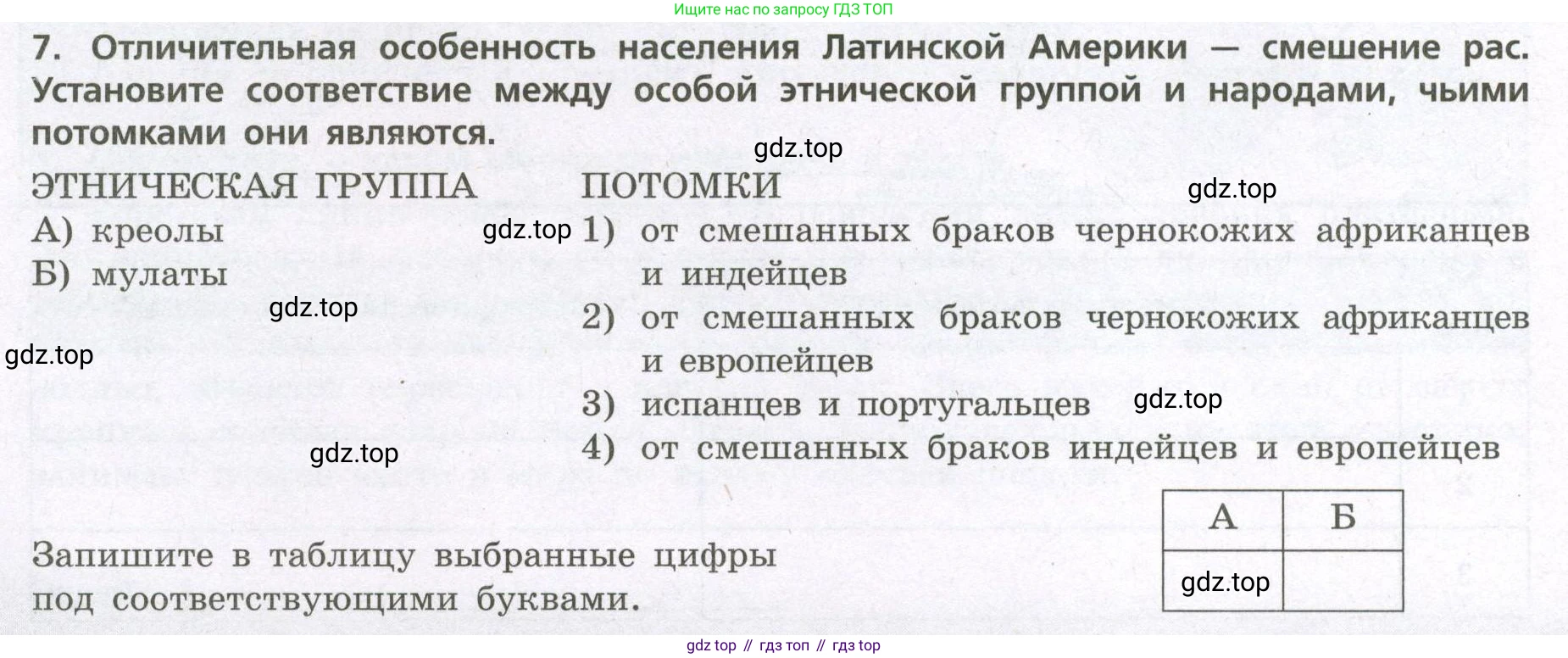 География, 7 класс Проверочные работы, авторы: Бондарева Мария Владимировна, Шидловский Игорь Михайлович, издательство Просвещение, Москва, 2023, жёлтого цвета, страница 32, номер 7, Условие