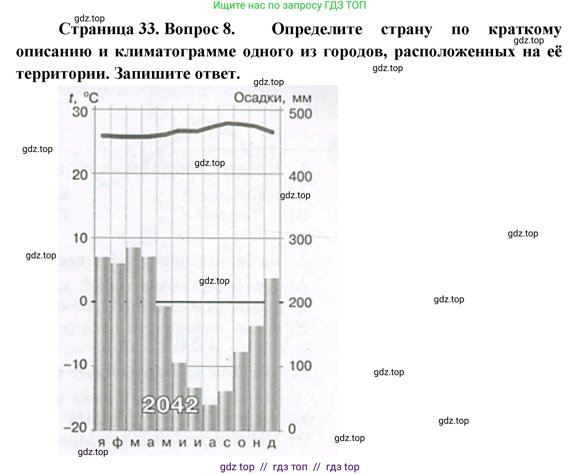 География, 7 класс Проверочные работы, авторы: Бондарева Мария Владимировна, Шидловский Игорь Михайлович, издательство Просвещение, Москва, 2023, жёлтого цвета, страница 33, номер 8, Решение 2