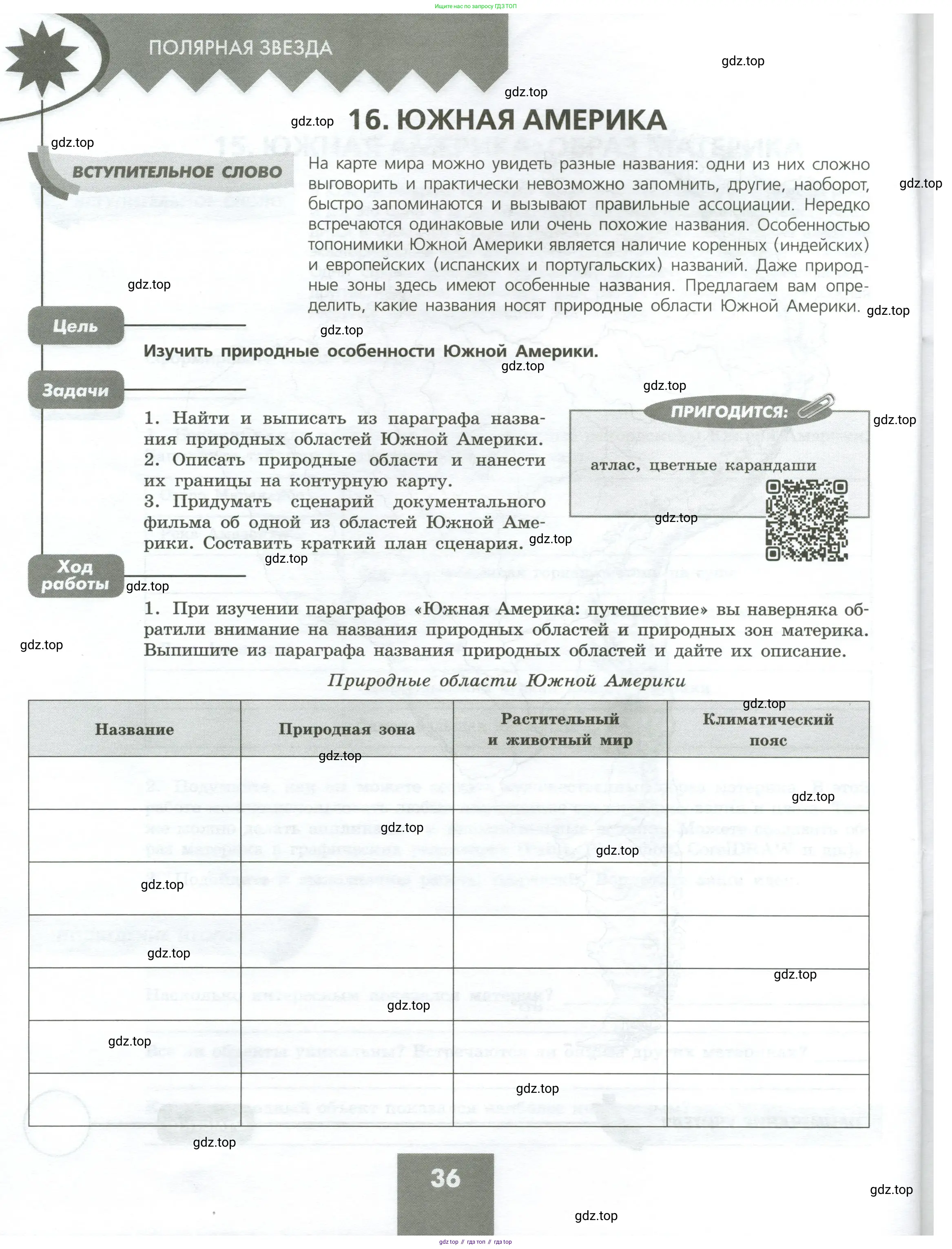 География, 7 класс Практические работы, автор: Дубинина Софья Петровна, издательство Просвещение, Москва, 2023, жёлтого цвета, страница 36
