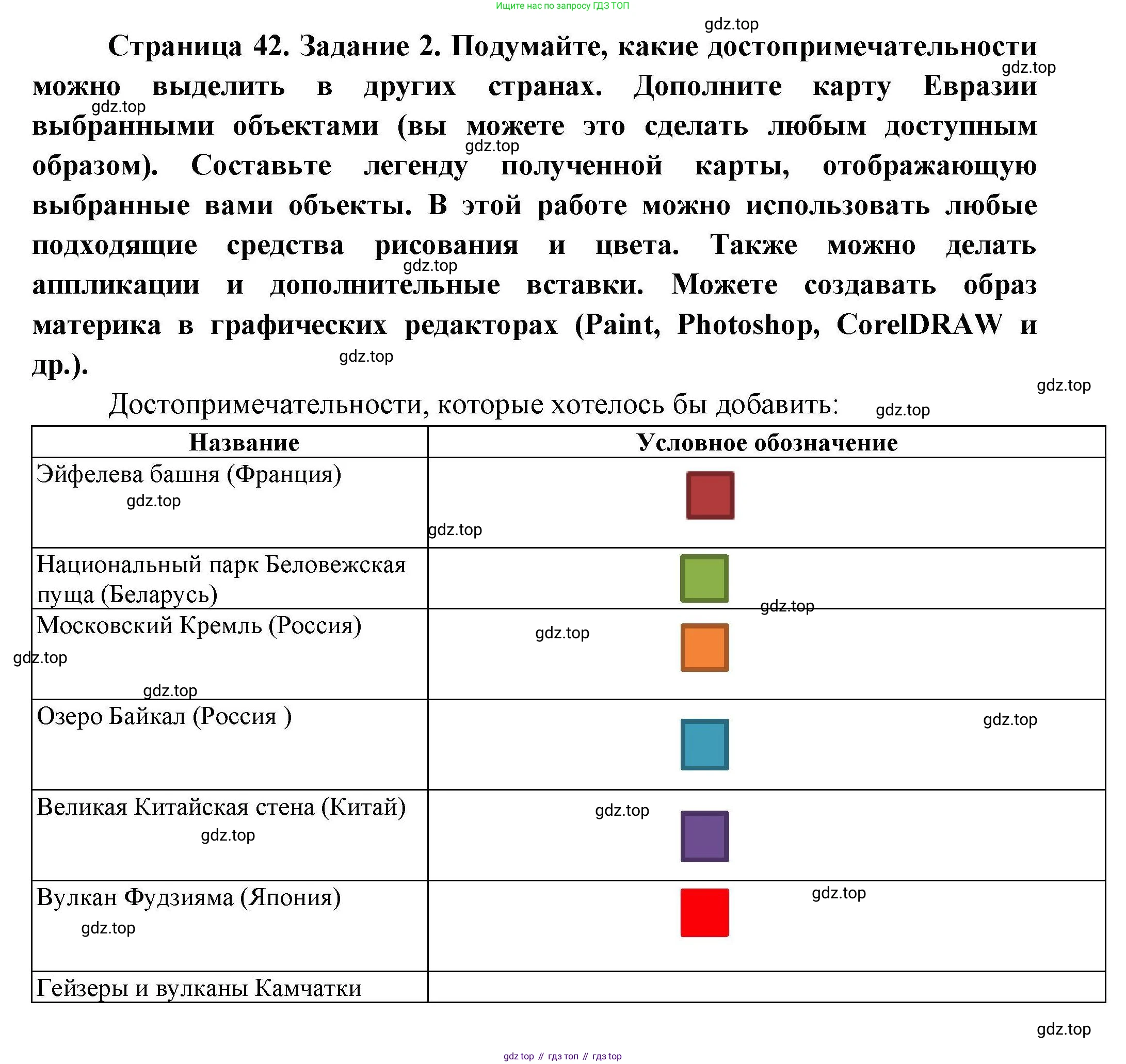 География, 7 класс Практические работы, автор: Дубинина Софья Петровна, издательство Просвещение, Москва, 2023, жёлтого цвета, страница 42, номер 2, Решение