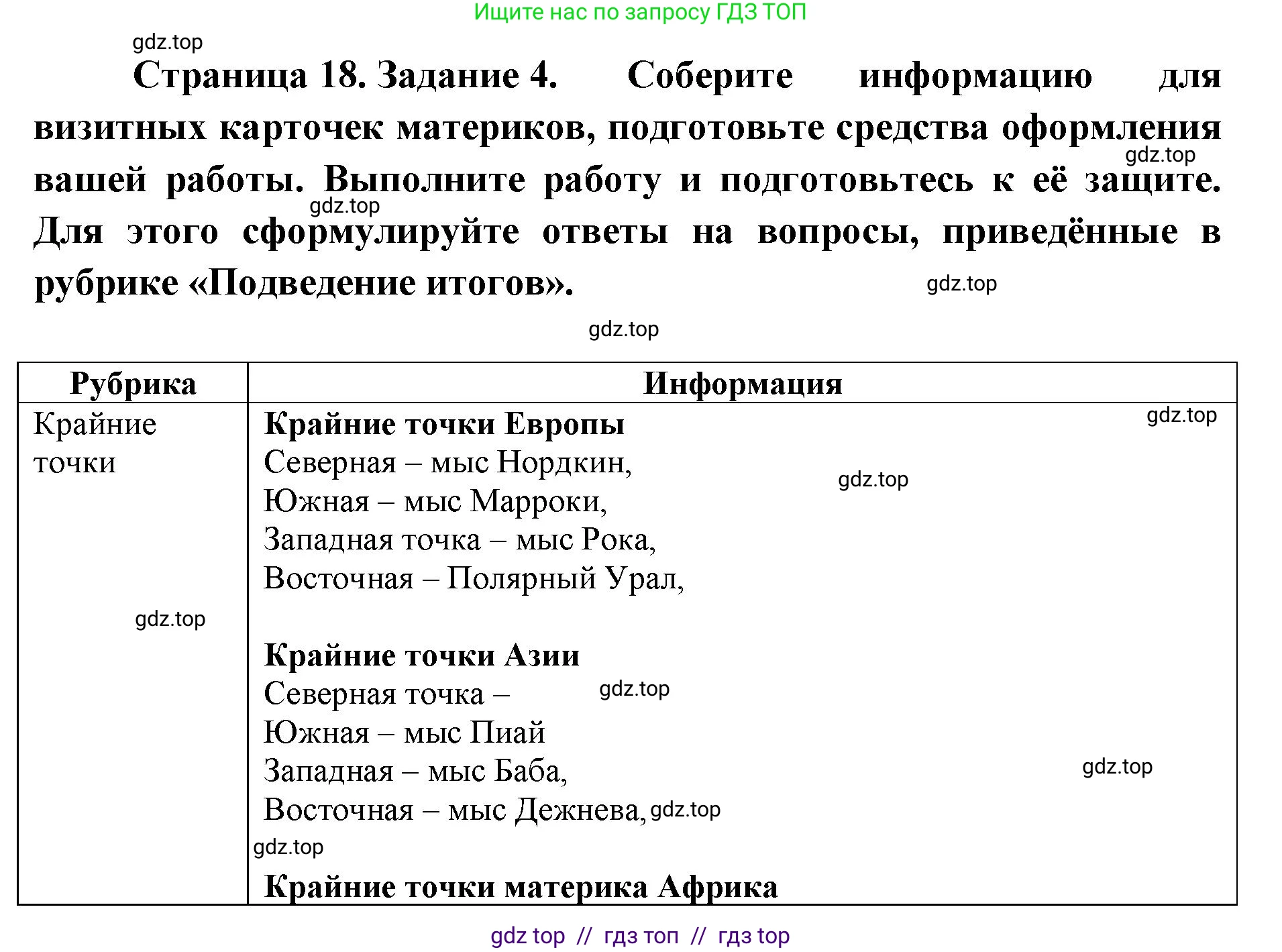 География, 7 класс Практические работы, автор: Дубинина Софья Петровна, издательство Просвещение, Москва, 2023, жёлтого цвета, страница 18, номер 4, Решение 2