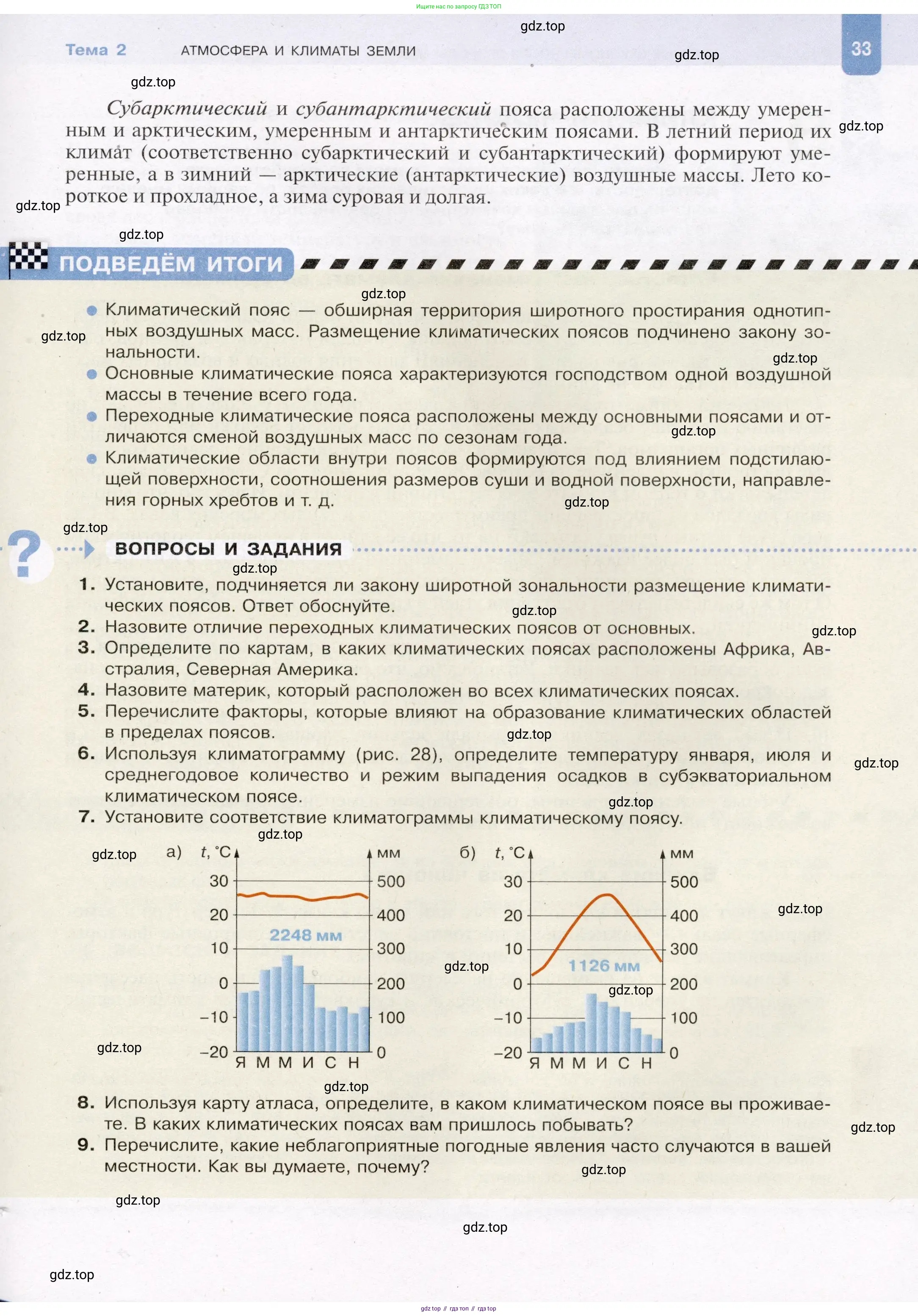 География, 7 класс Учебник, авторы: Душина Ираида Владимировна, Смоктунович Татьяна Леонидовна, издательство Просвещение, Москва, 2021, бирюзового цвета, страница 33