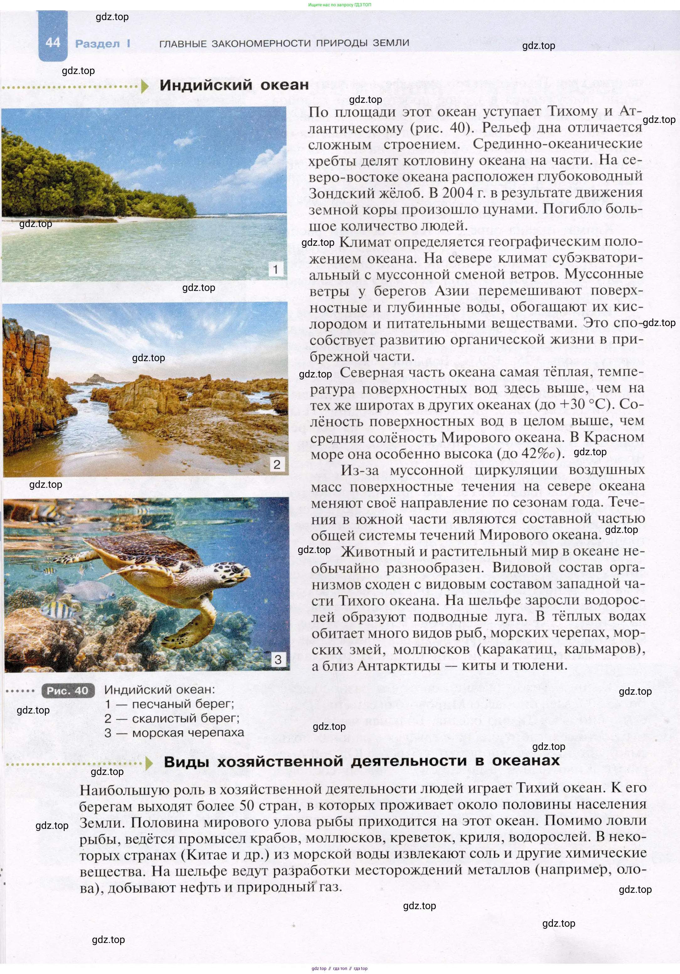 География, 7 класс Учебник, авторы: Душина Ираида Владимировна, Смоктунович Татьяна Леонидовна, издательство Просвещение, Москва, 2021, бирюзового цвета, страница 44